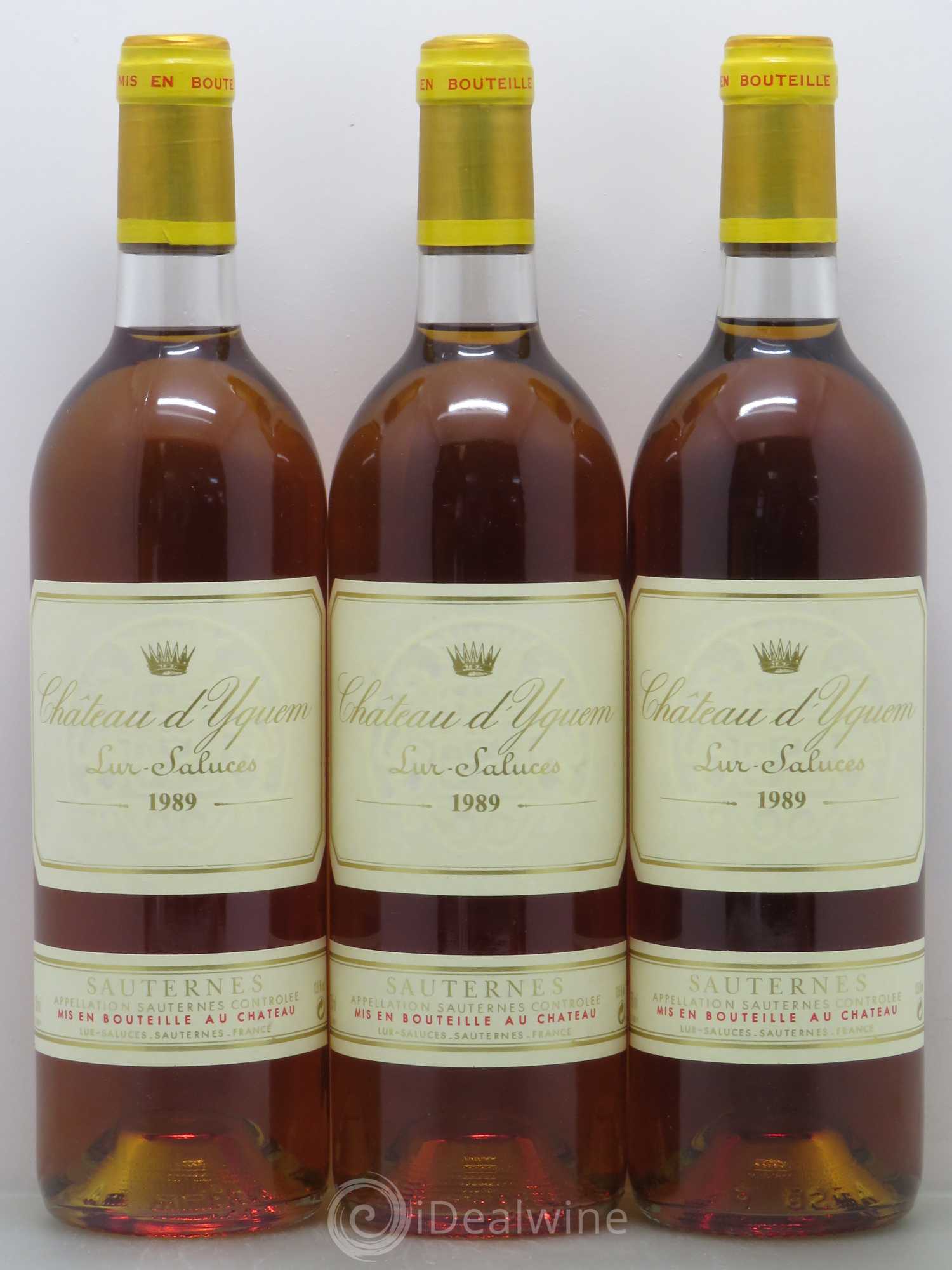 Château d' Yquem 1er Cru Classé Supérieur 1989 - Lotto di 3 bottiglie - 0