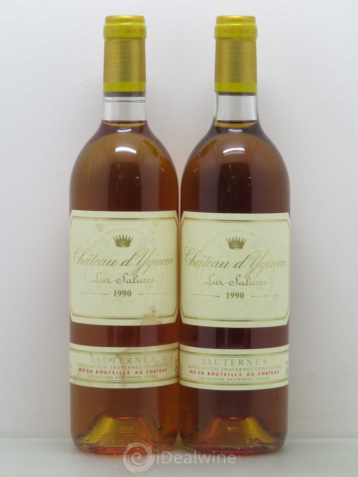 Château d' Yquem 1er Cru Classé Supérieur 1990 - Lotto di 2 bottiglie - 0