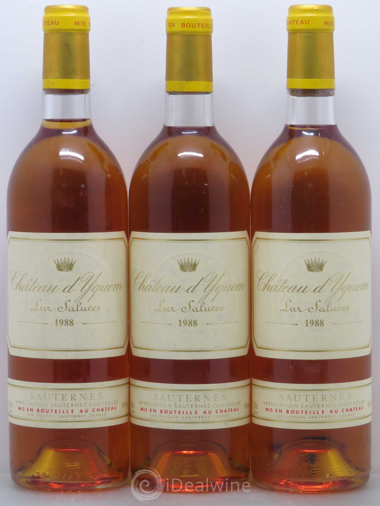 Château d' Yquem 1er Cru Classé Supérieur 1988 - Lotto di 3 bottiglie - 0
