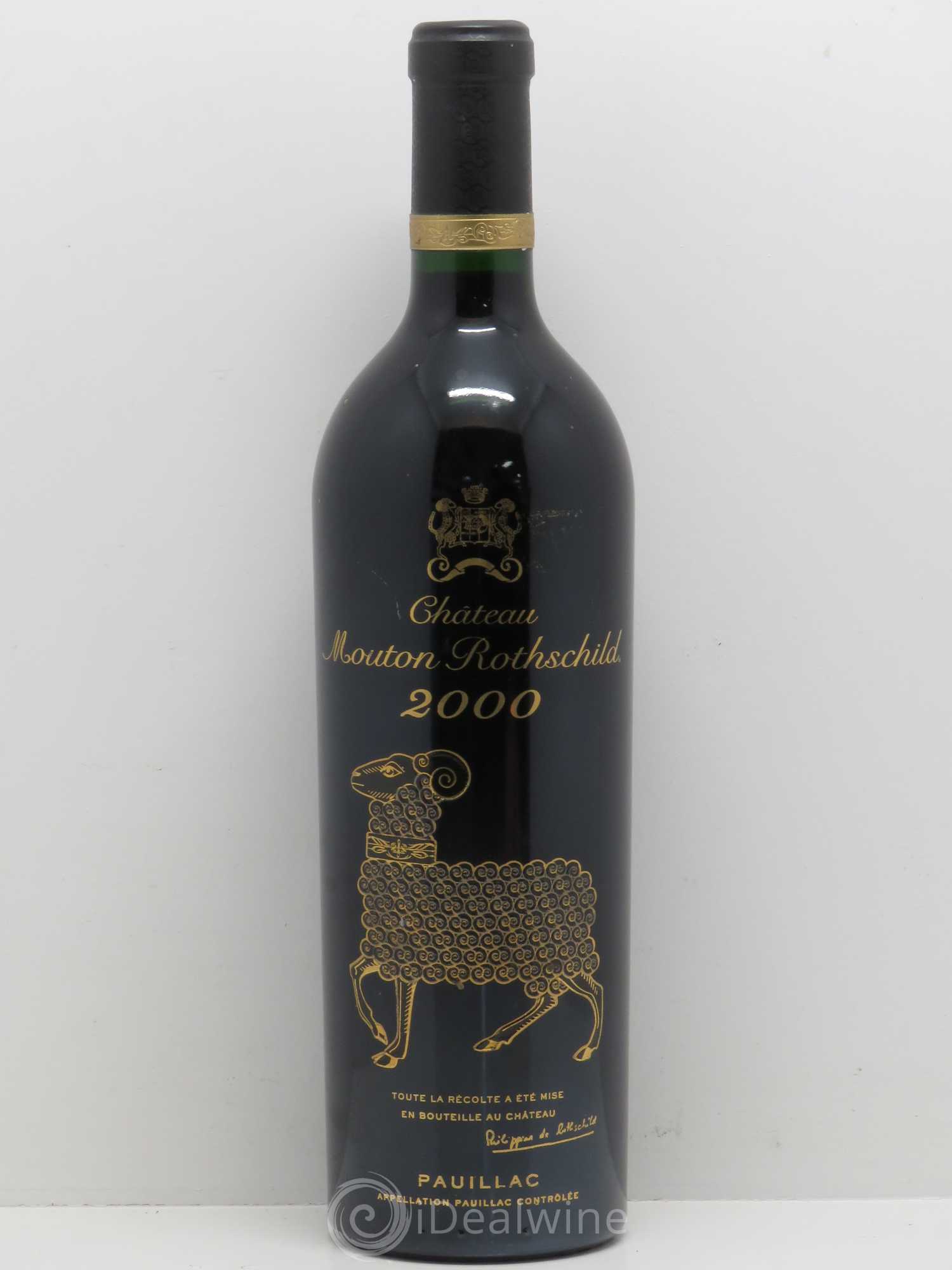 Château Mouton Rothschild 1er Grand Cru Classé 2000 - Lot de 1 bouteille - 0