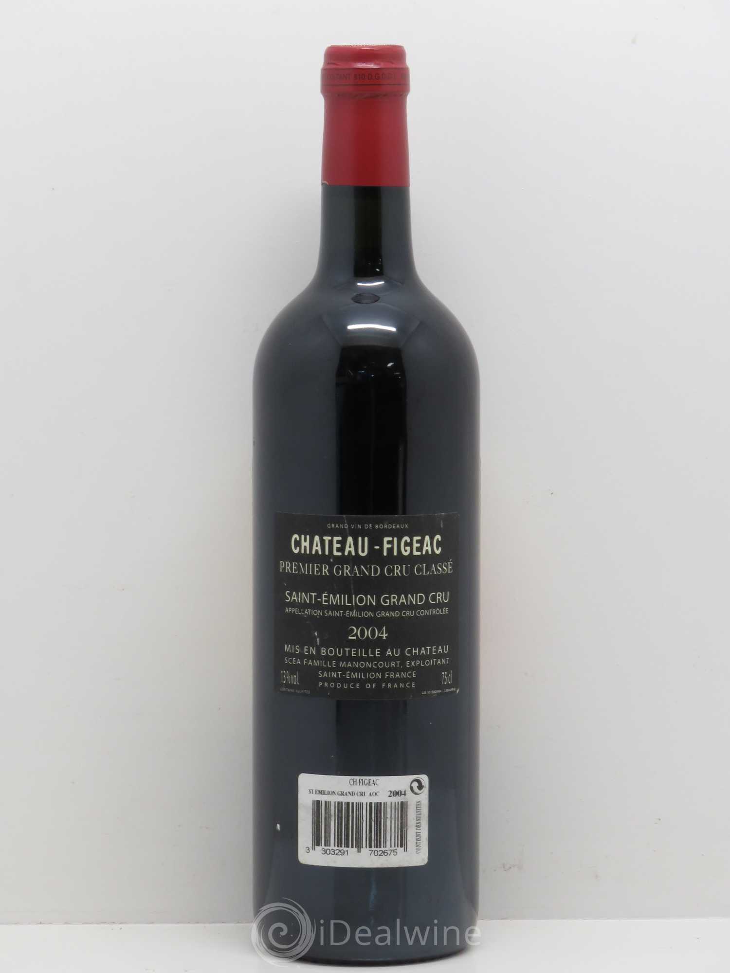 Château Figeac 1er Grand Cru Classé A 2004 - Lot de 1 bouteille - 1
