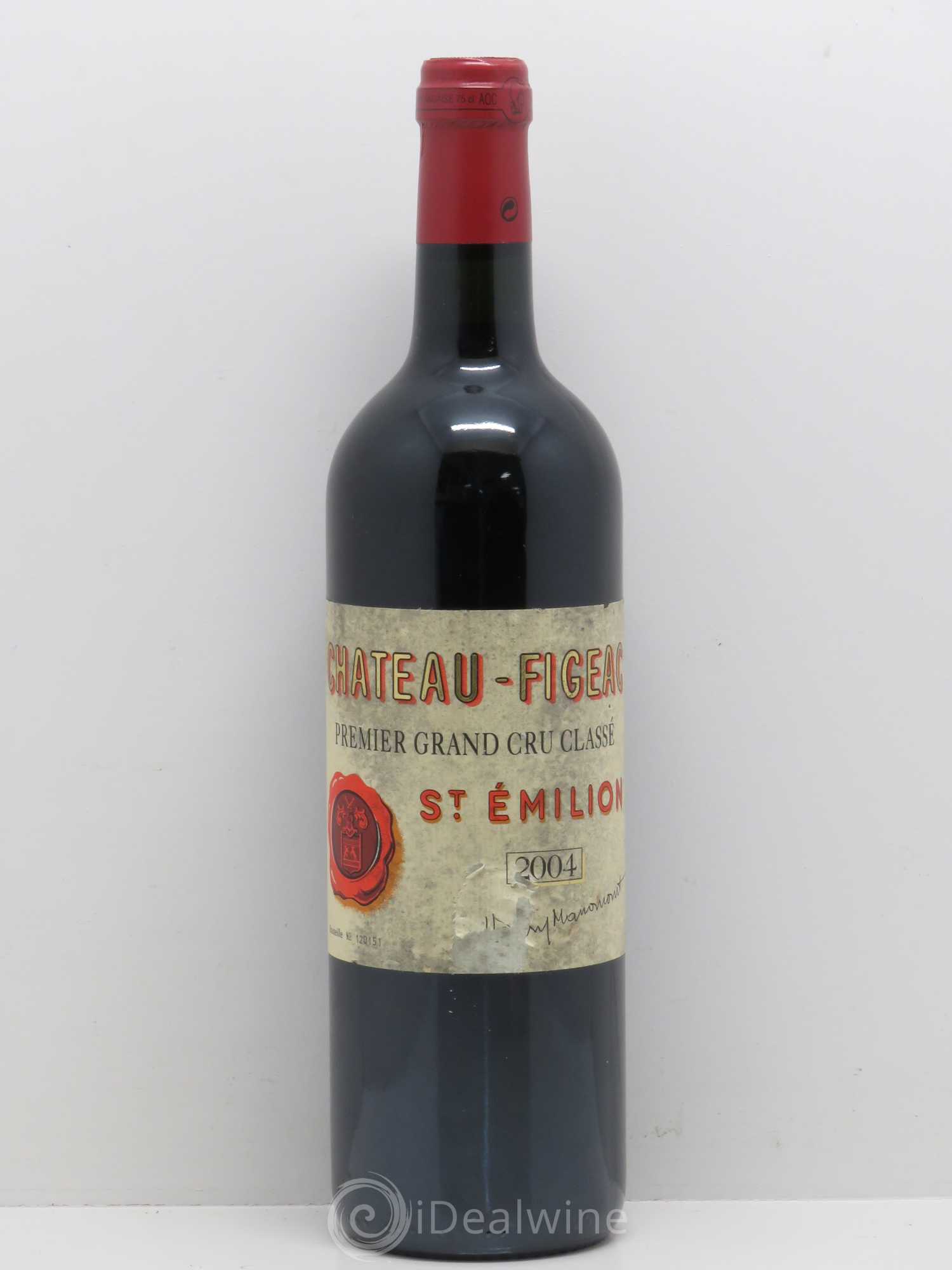 Château Figeac 1er Grand Cru Classé A 2004 - Lot de 1 bouteille - 0