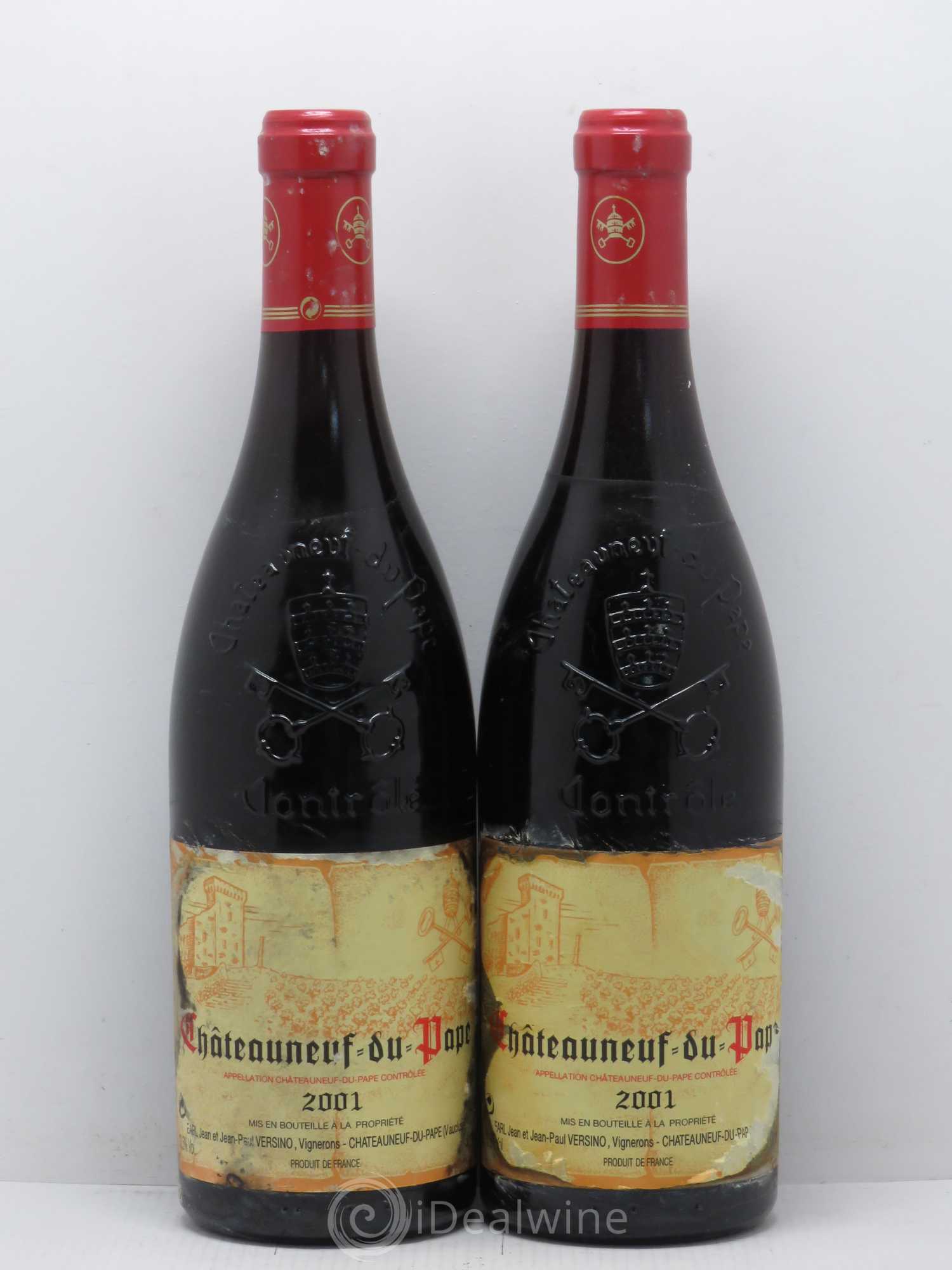 Châteauneuf-du-Pape Domaine Bois de Boursan (Domaine) Jean et Jean-Paul Versino 2001 - Lot de 2 bouteilles - 0