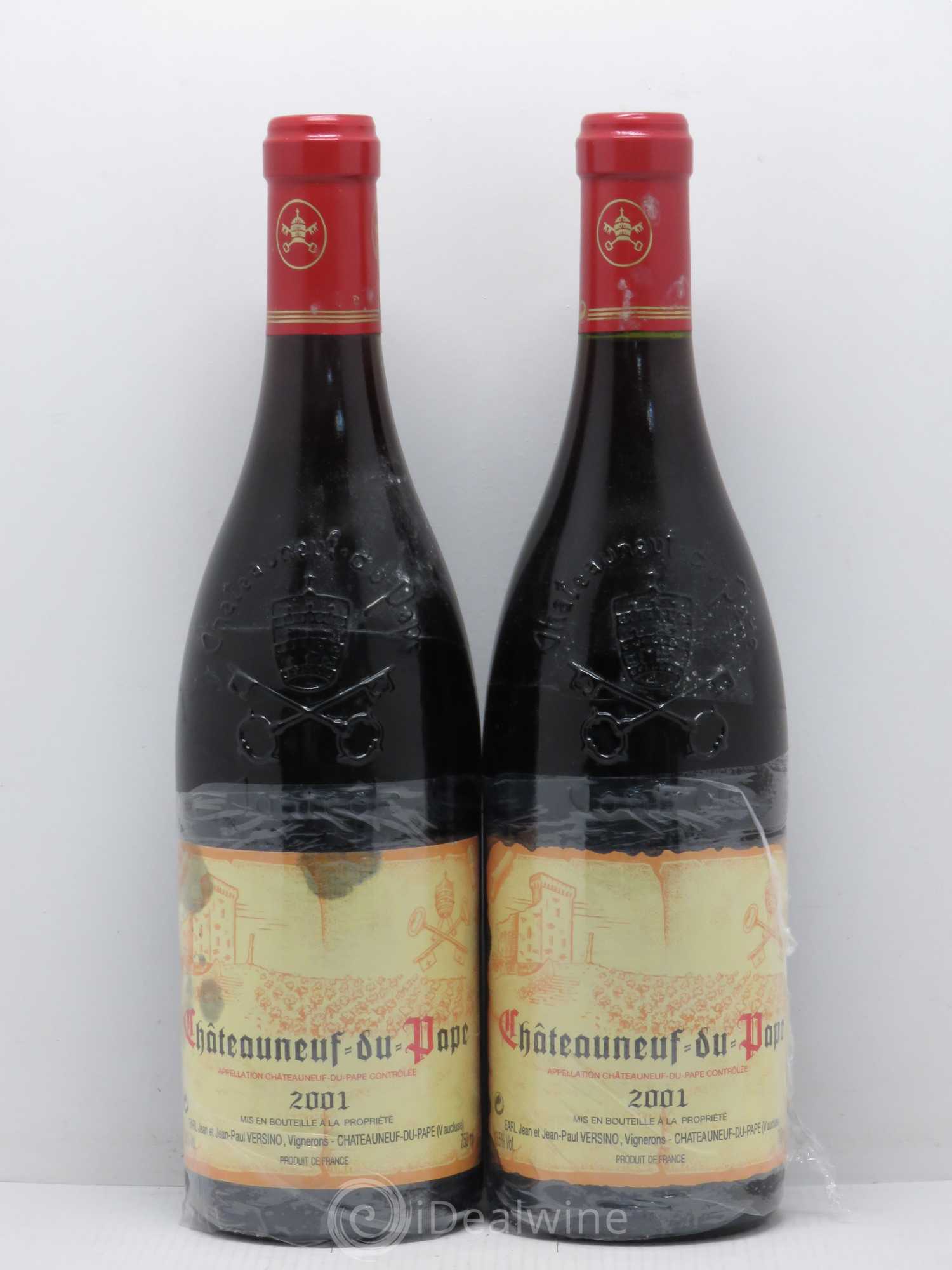 Châteauneuf-du-Pape Domaine Bois de Boursan (Domaine) Jean et Jean-Paul Versino 2001 - Lot de 2 bouteilles - 0