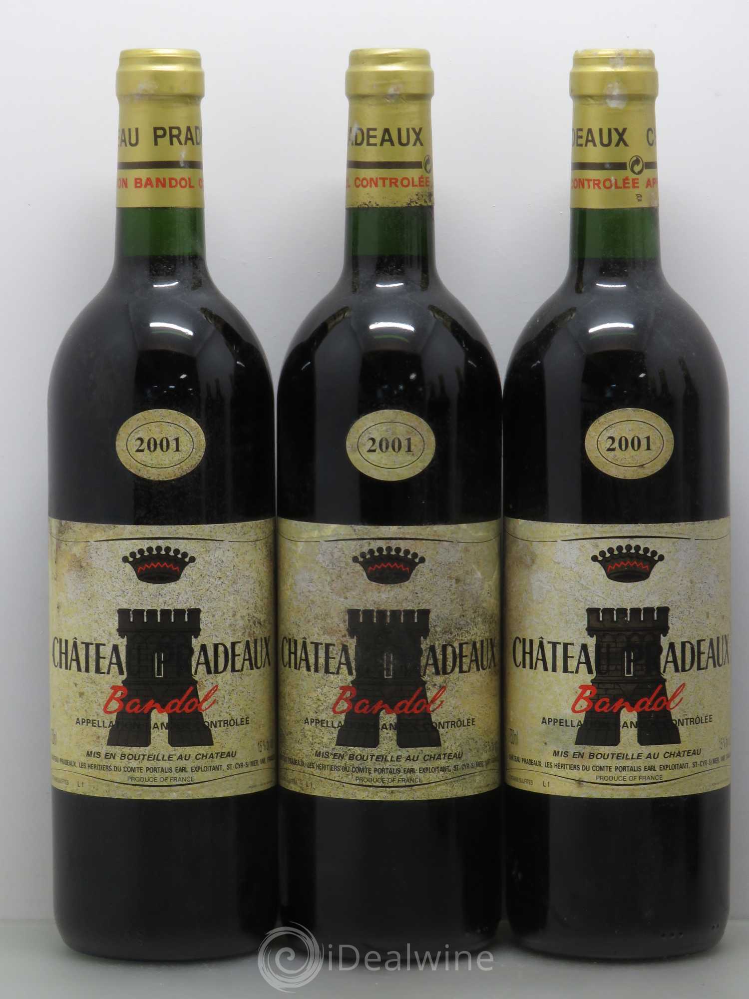 Bandol Château Pradeaux Famille Portalis 2001 - Lot de 6 bouteilles - 2