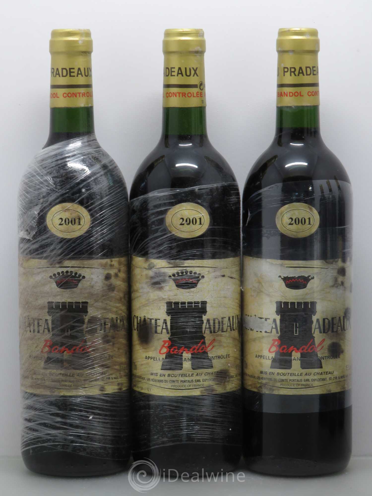 Bandol Château Pradeaux Famille Portalis 2001 - Lot de 6 bouteilles - 1