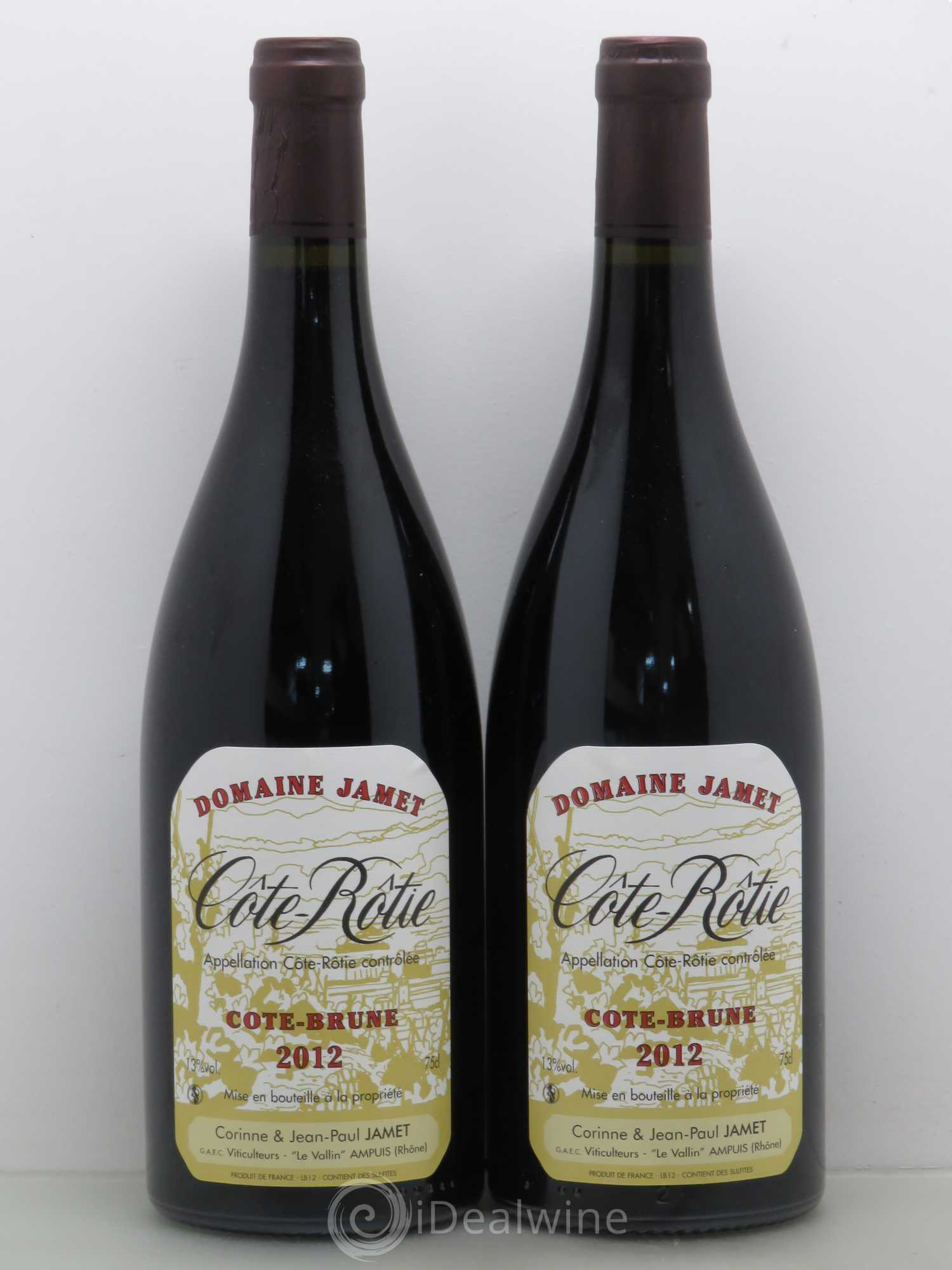 Côte-Rôtie Côte Brune Jamet (Domaine) 2012 - Lot de 2 bouteilles - 0