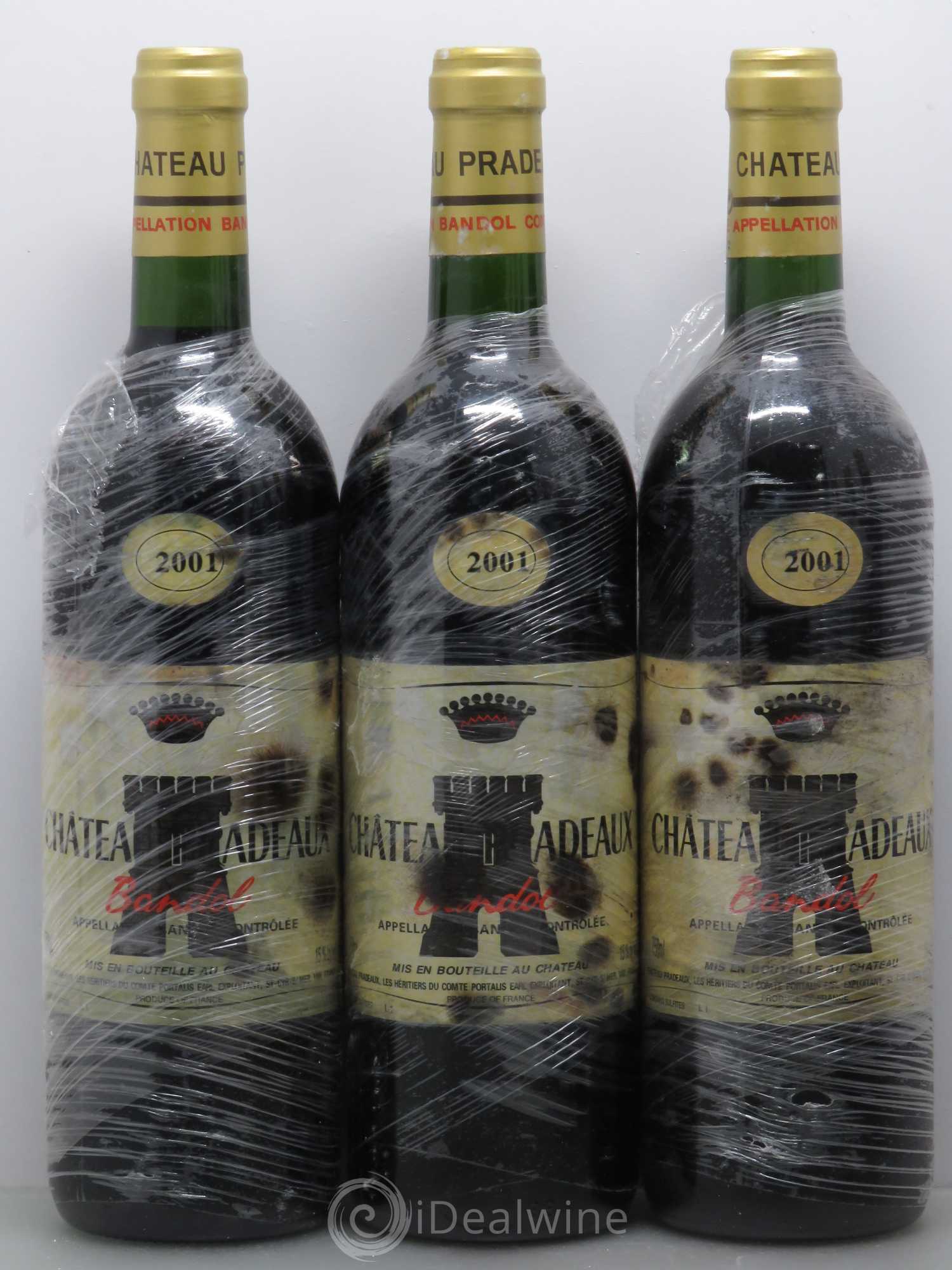 Bandol Château Pradeaux Famille Portalis 2001 - Lot de 6 bouteilles - 2
