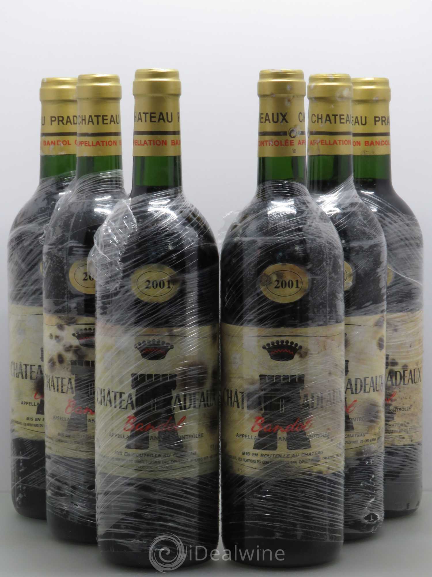 Bandol Château Pradeaux Famille Portalis 2001 - Lot de 6 bouteilles - 0