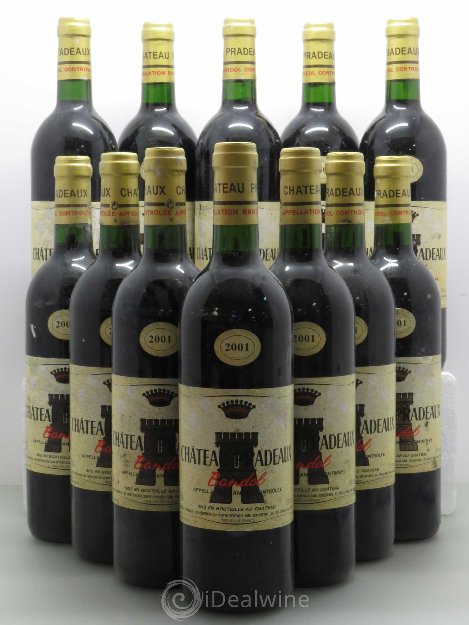 Bandol Château Pradeaux Famille Portalis 2001 - Lot de 12 bouteilles - 0