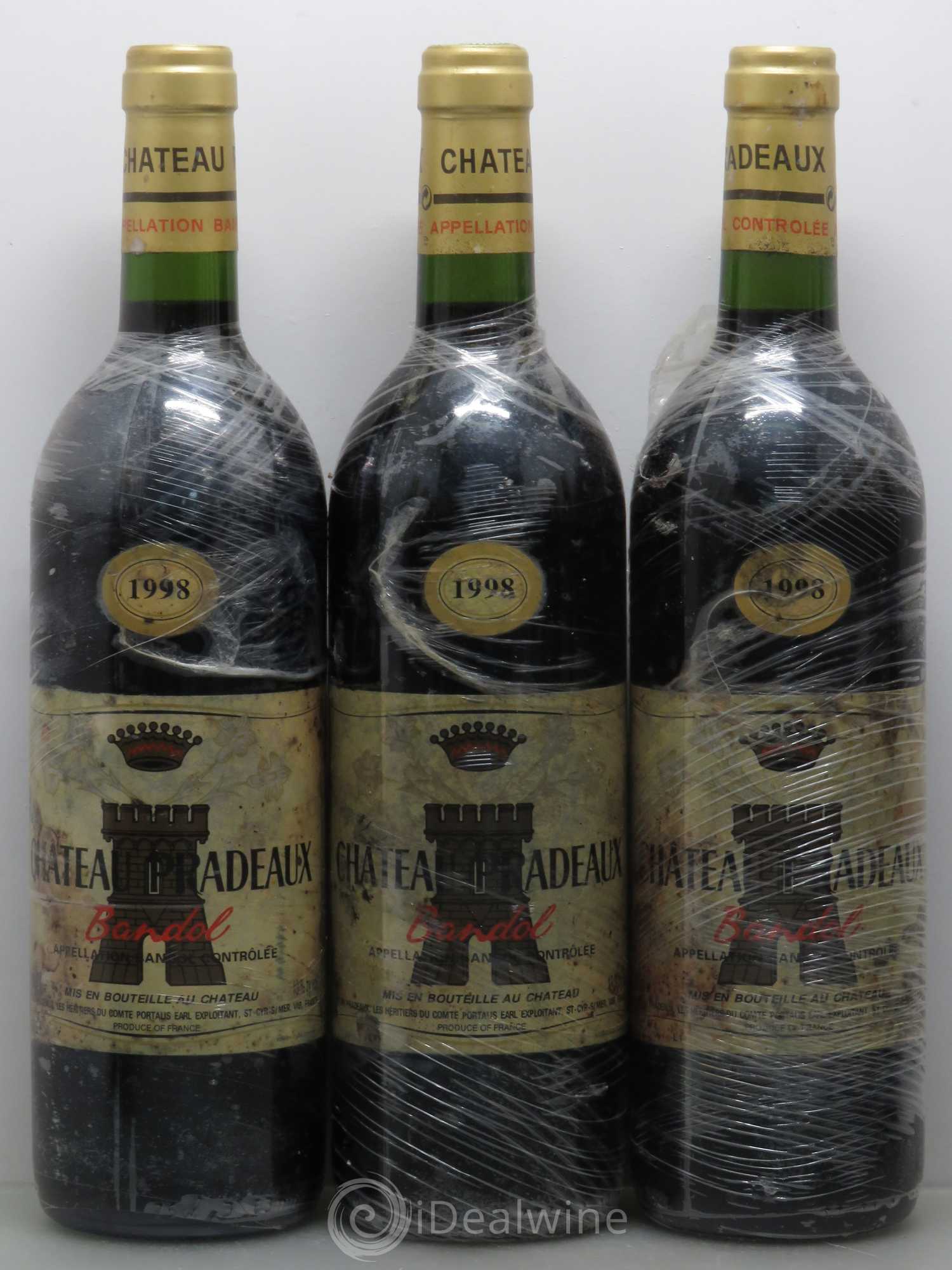 Bandol Château Pradeaux Famille Portalis 1998 - Lot de 12 bouteilles - 1