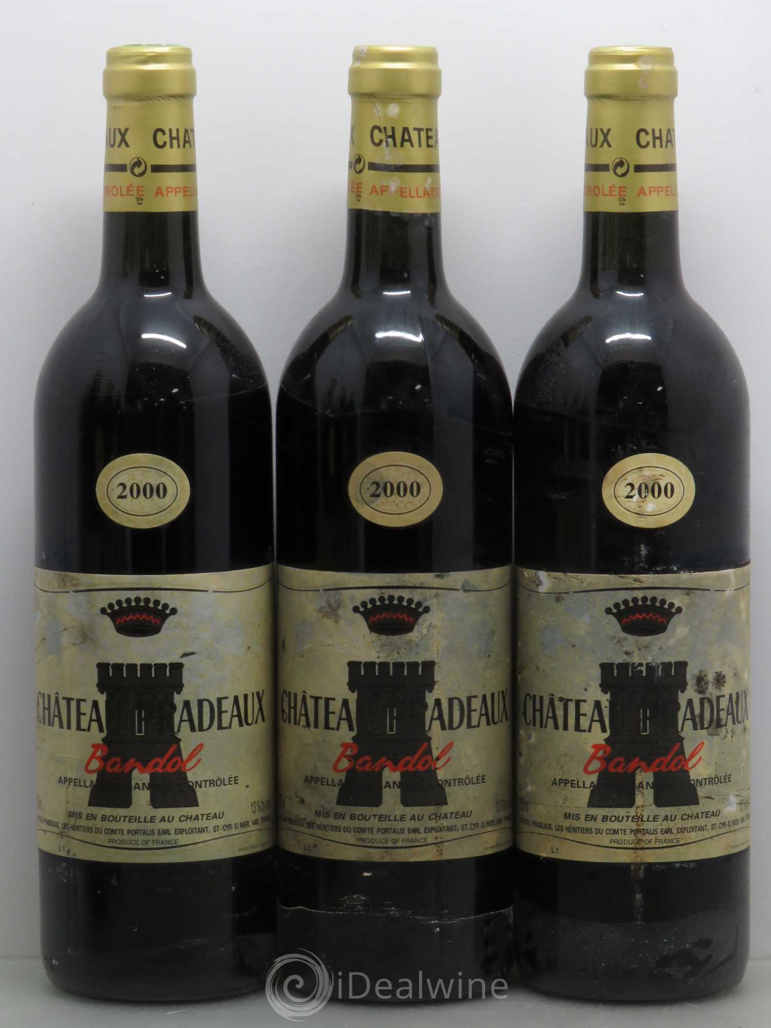 Bandol Château Pradeaux Famille Portalis 2000 - Lot de 6 bouteilles - 2