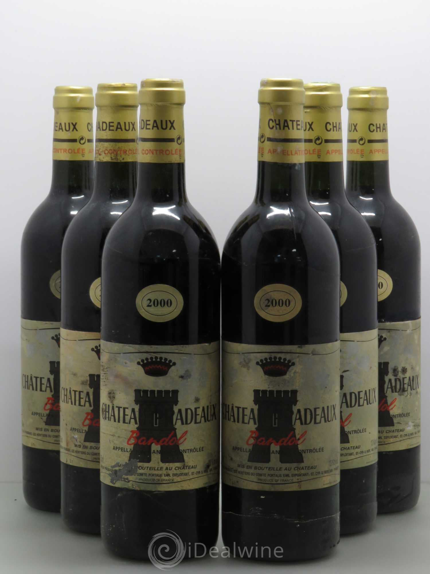 Bandol Château Pradeaux Famille Portalis 2000 - Lot de 6 bouteilles - 0