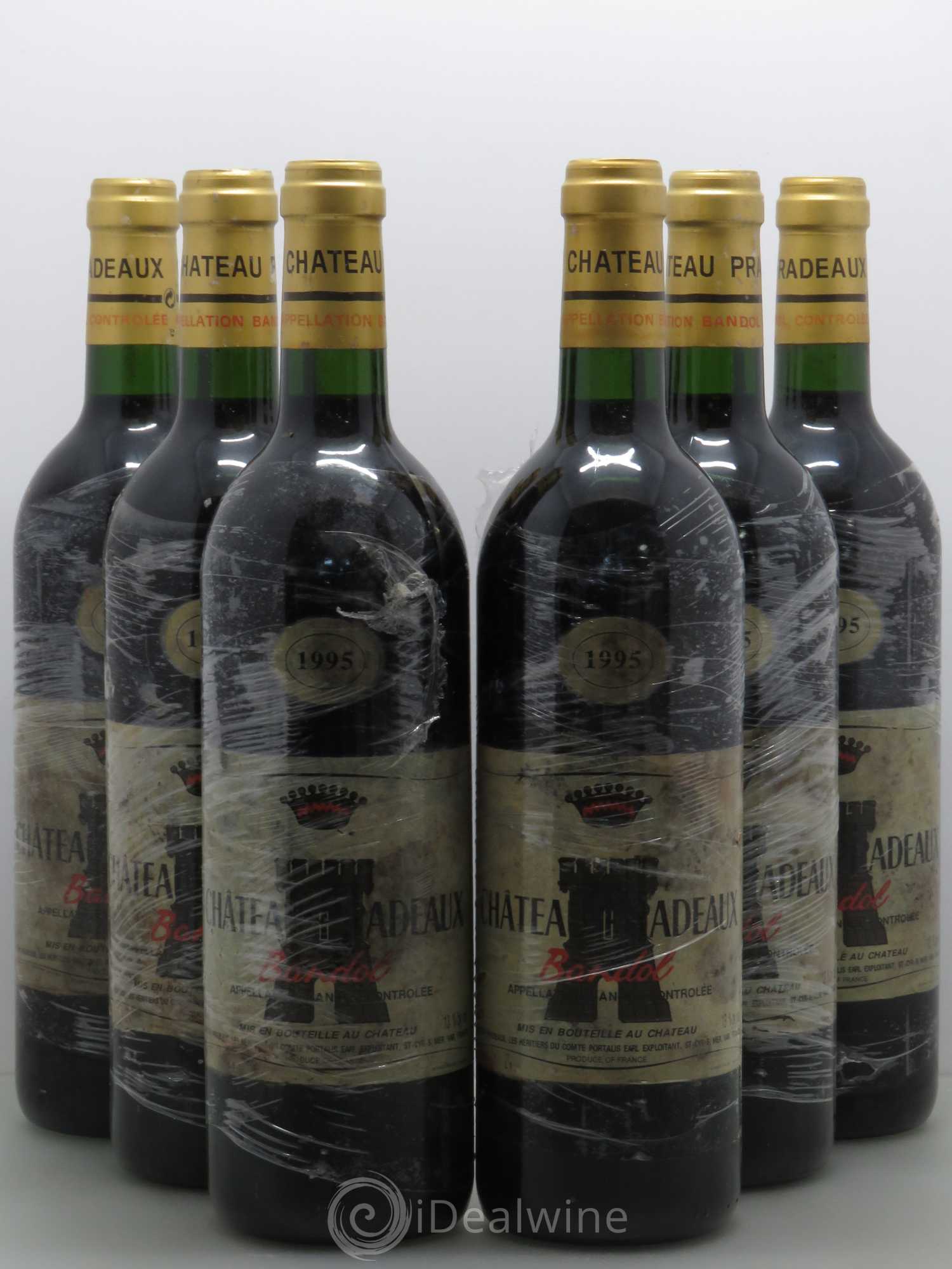 Bandol Château Pradeaux Famille Portalis 1995 - Lot de 6 bouteilles - 0