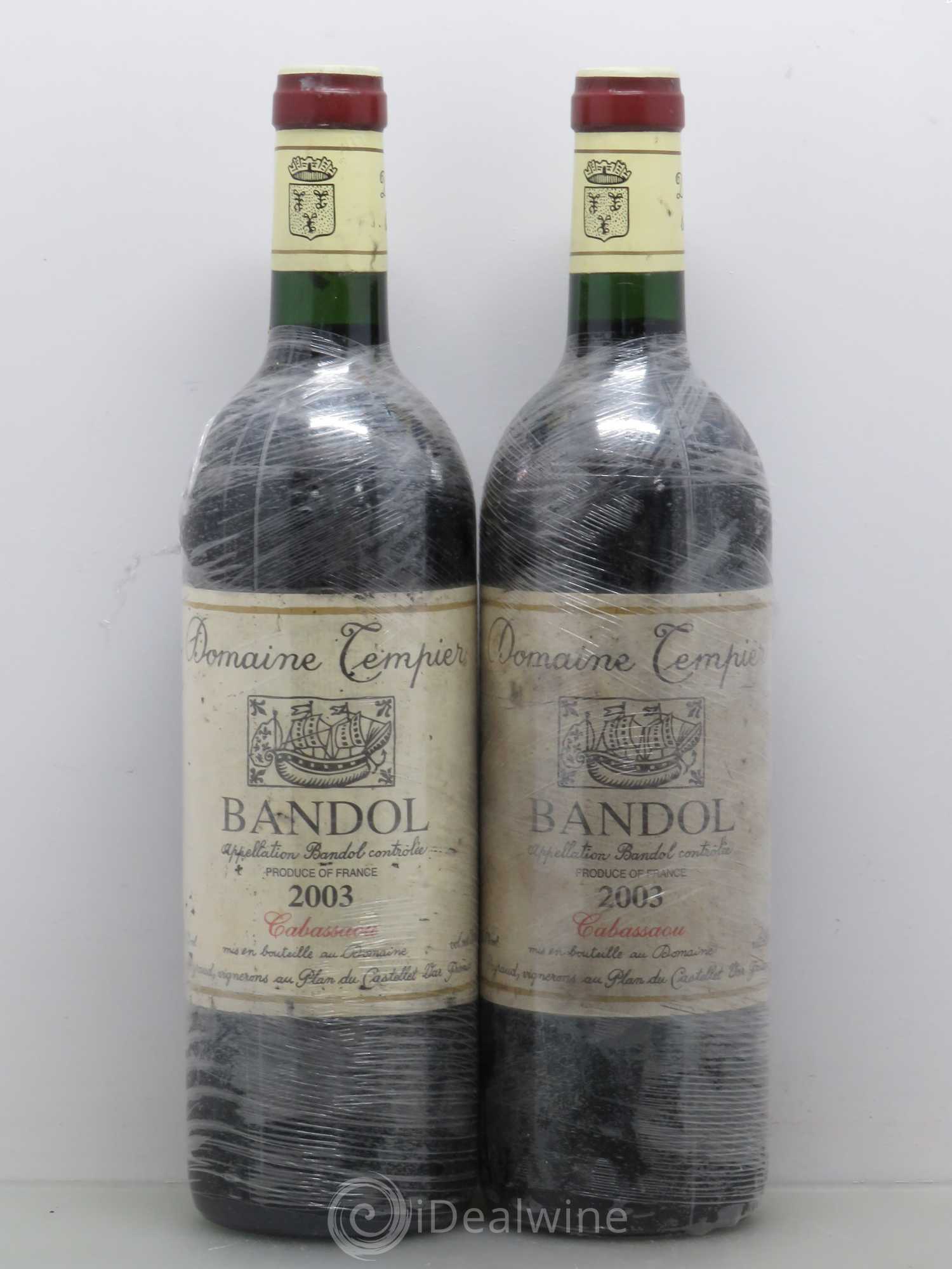 Bandol Domaine Tempier Cuvée Cabassaou Famille Peyraud 2003 - Lot de 2 bouteilles - 0