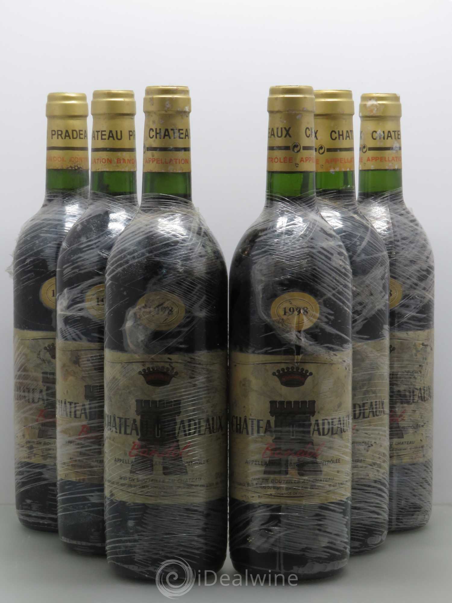 Bandol Château Pradeaux Famille Portalis 1998 - Lot de 6 bouteilles - 0