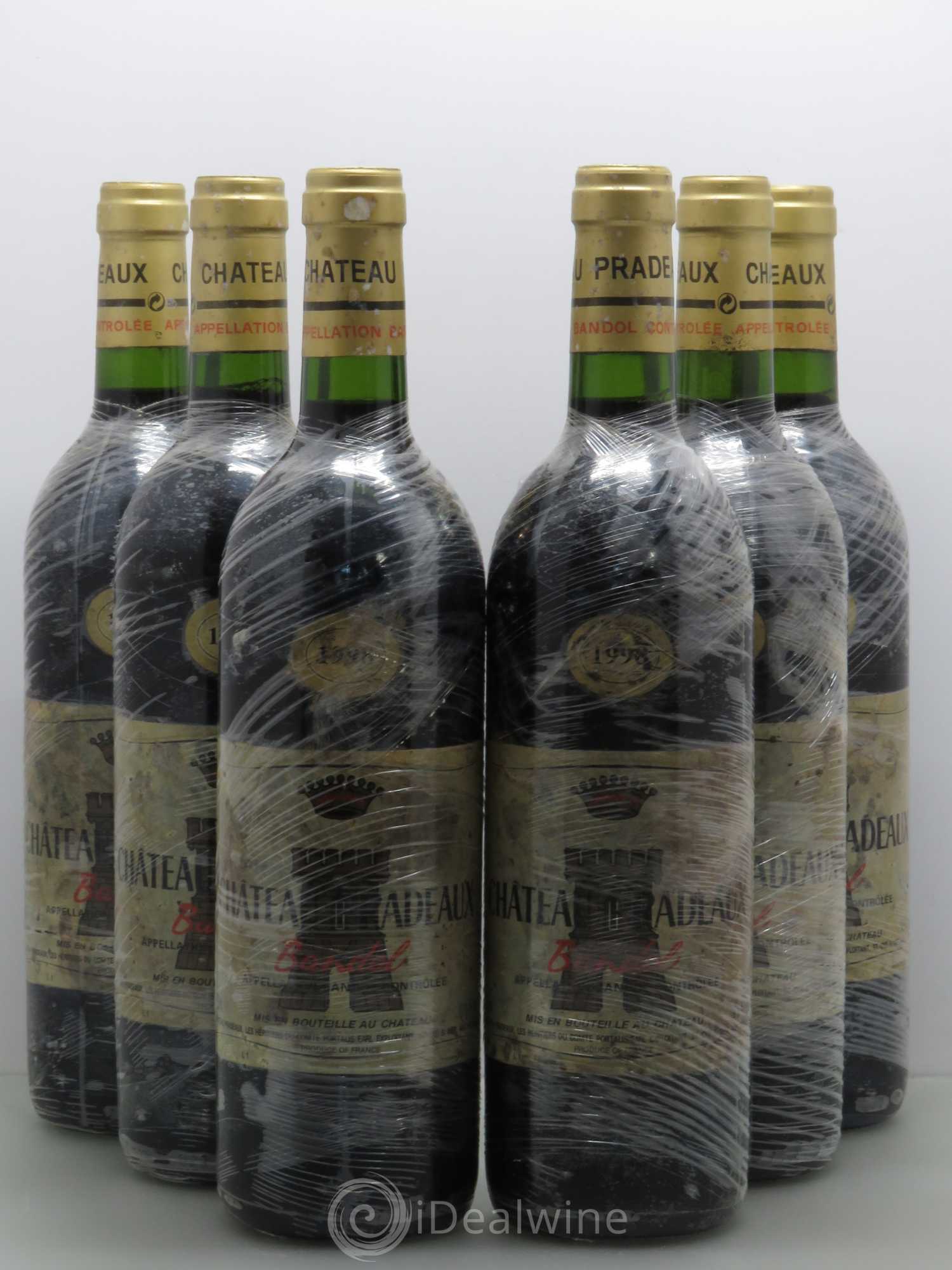 Bandol Château Pradeaux Famille Portalis 1998 - Lot de 6 bouteilles - 0
