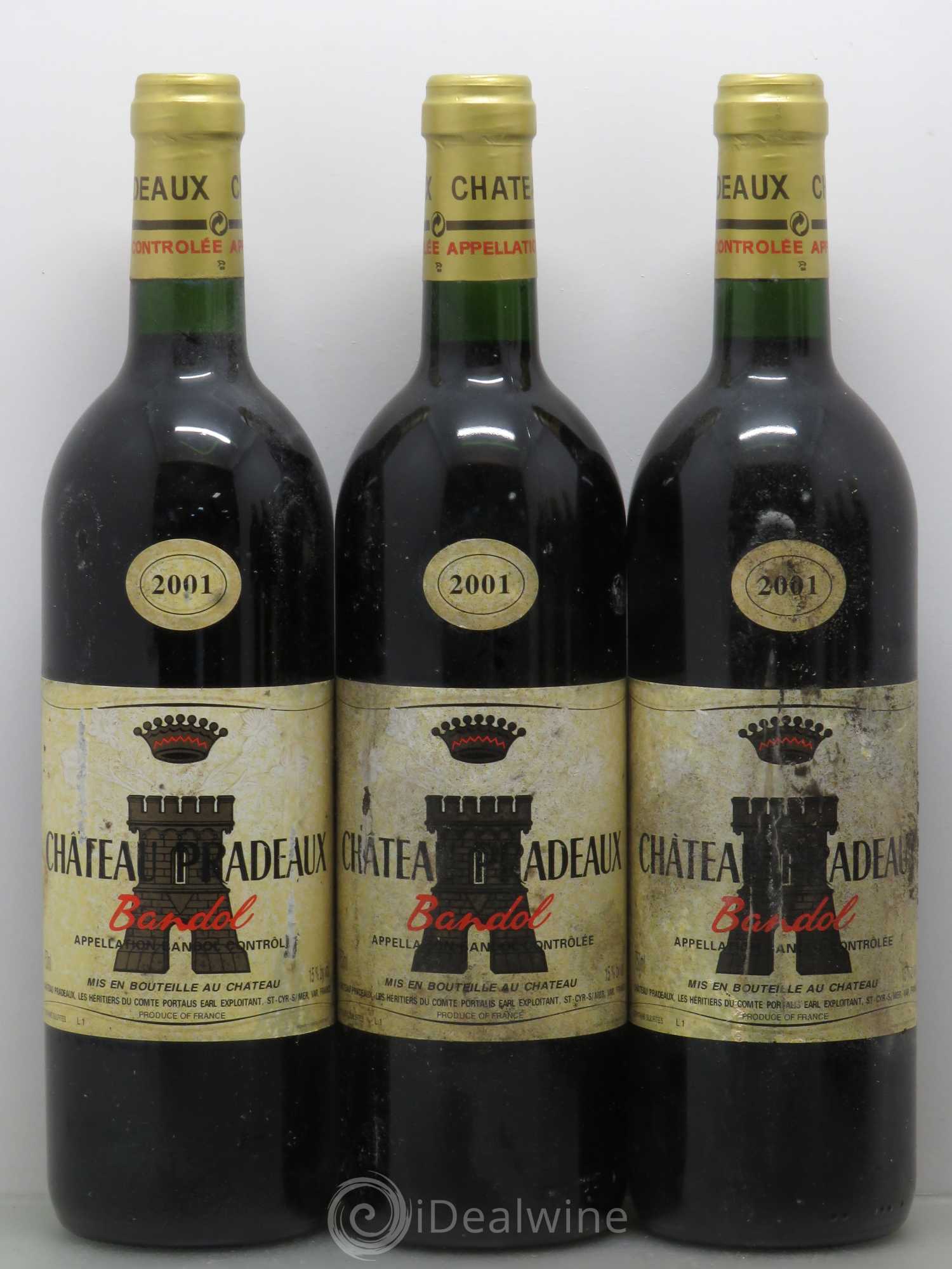 Bandol Château Pradeaux Famille Portalis 2001 - Lot de 6 bouteilles - 2