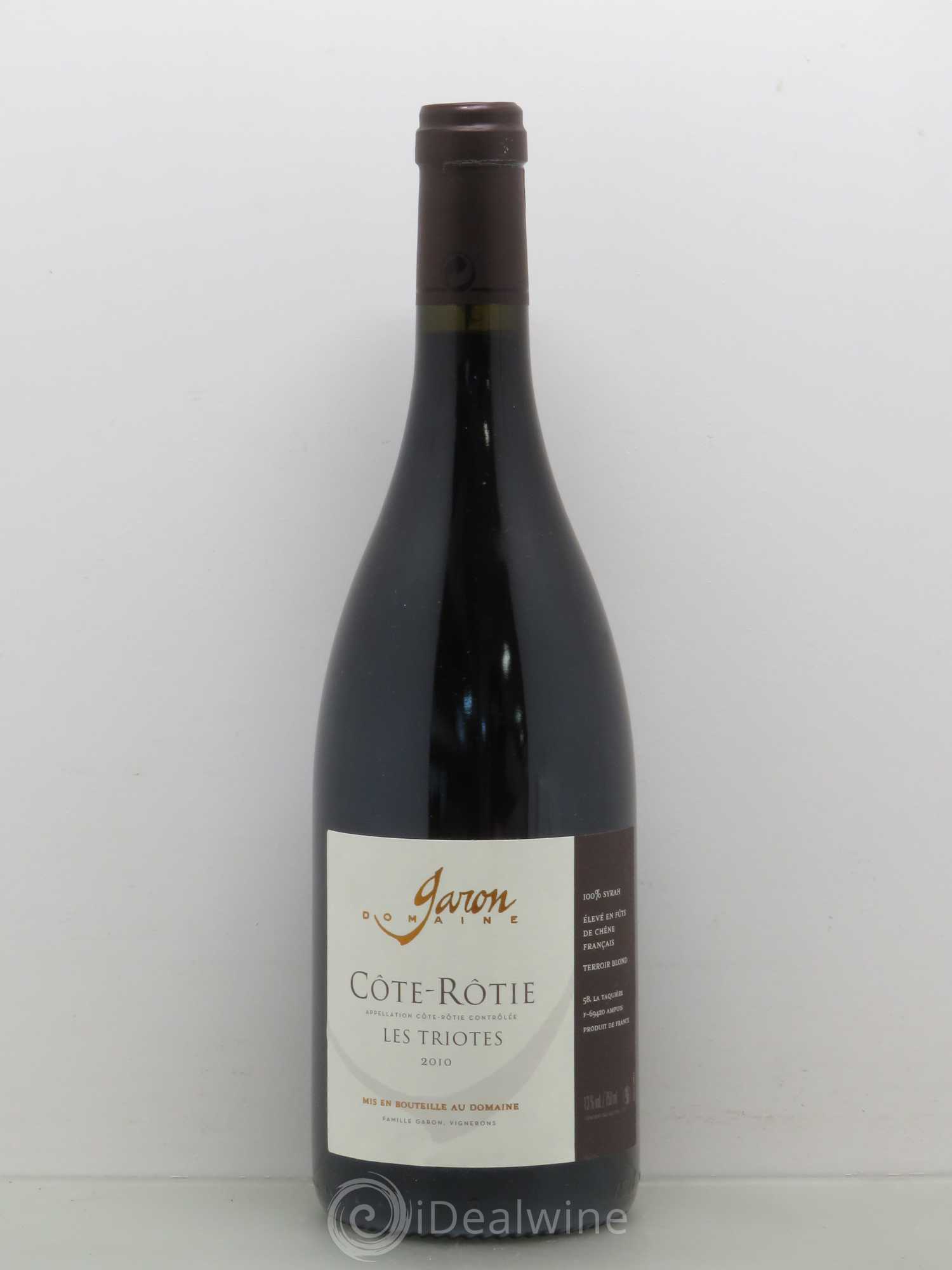 Côte-Rôtie Domaine Garon Les Triotes 2010 - Posten von 1 Flasche - 0