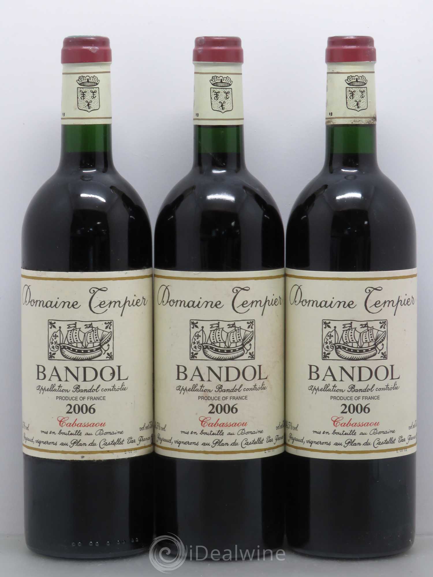 Bandol Domaine Tempier Cuvée Cabassaou Famille Peyraud Domaine Garon Les Triotes 2006 - Lotto di 3 bottiglie - 0