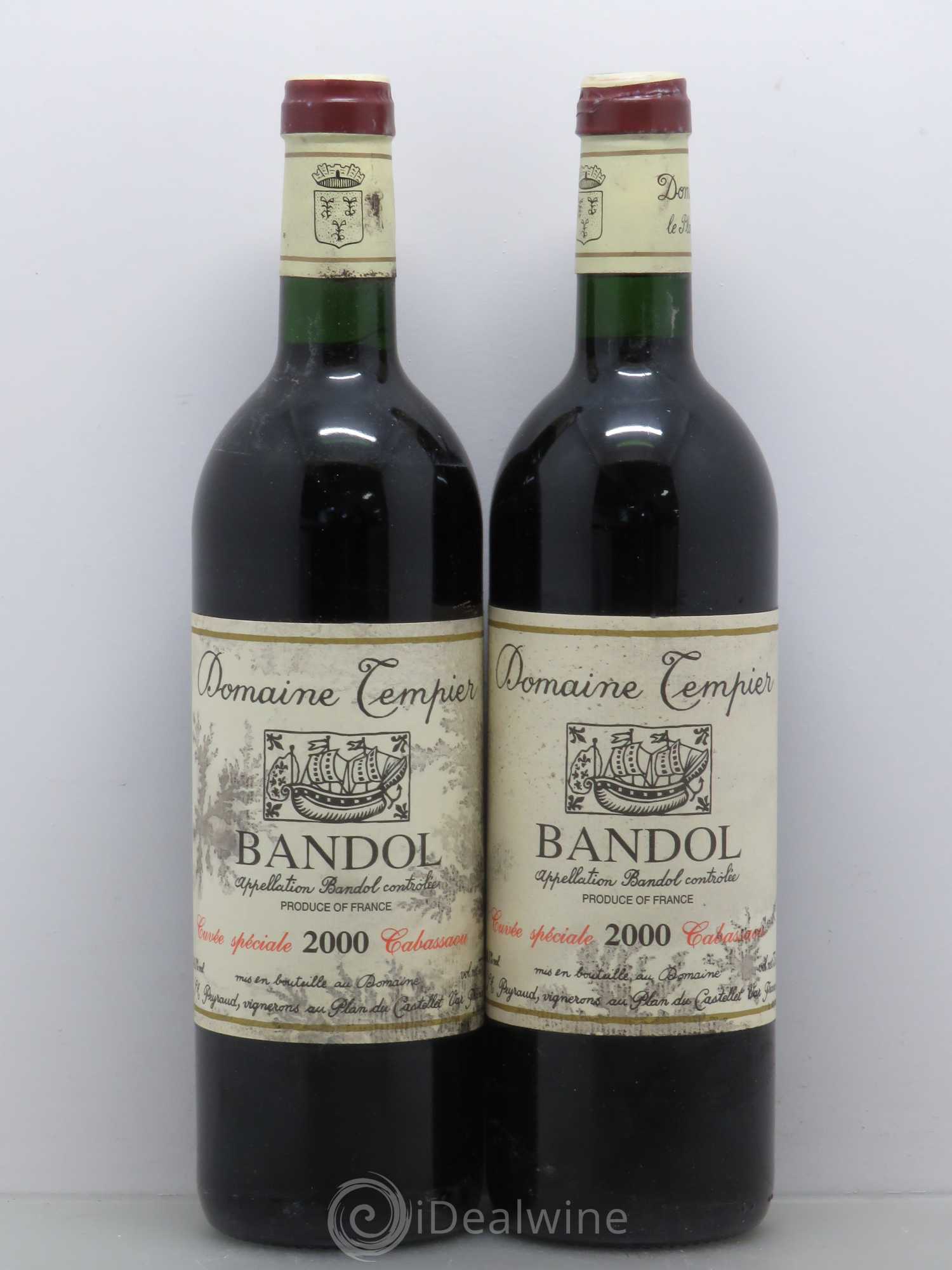 Bandol Domaine Tempier Cuvée Cabassaou Famille Peyraud 2000 - Lot de 2 bouteilles - 0