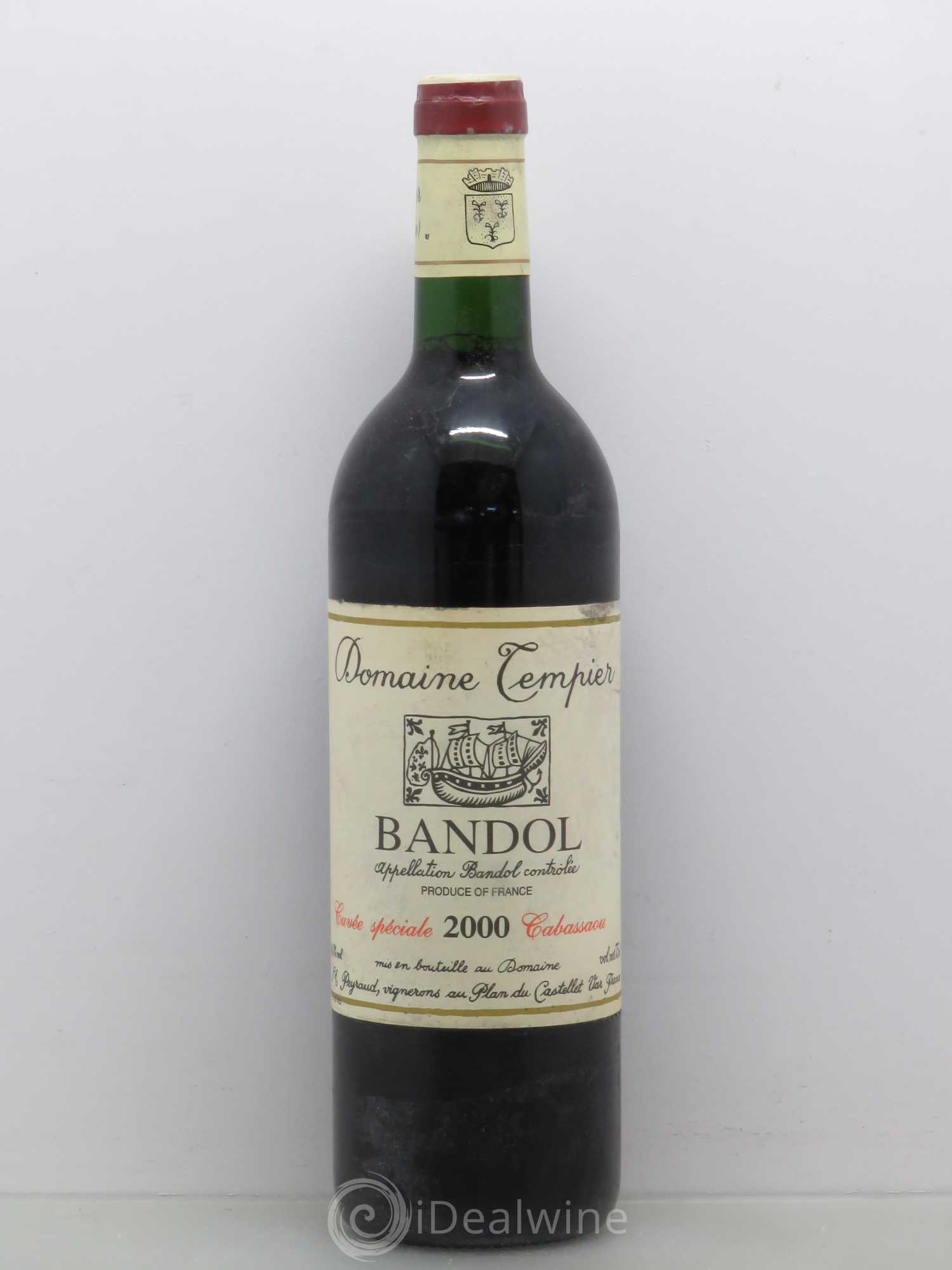 Bandol Domaine Tempier Cuvée Cabassaou Famille Peyraud 2000 - Lot de 1 bouteille - 0