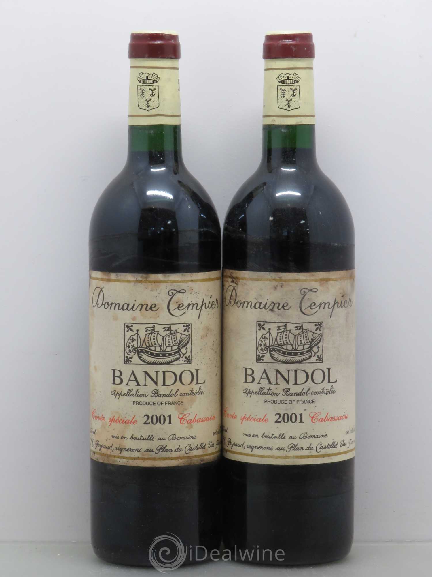 Bandol Domaine Tempier Cuvée Cabassaou Famille Peyraud 2001 - Lot de 2 bouteilles - 0
