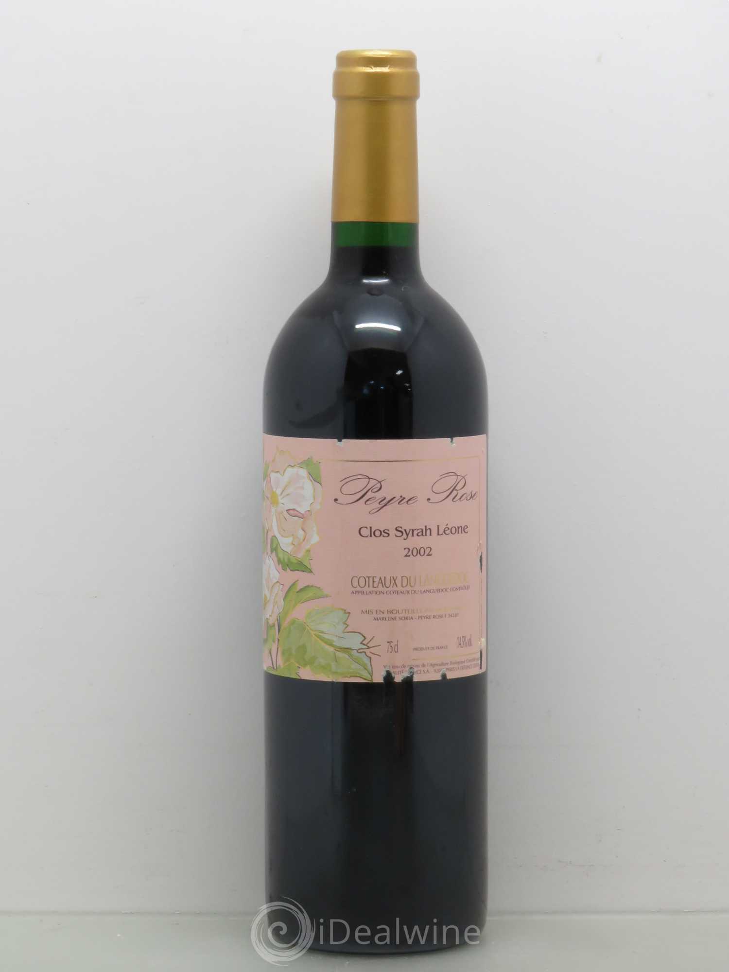 Coteaux du Languedoc Domaine Peyre Rose Belle Léone (anciennement Syrah Léone) Marlène Soria 2002 - Lot de 1 bouteille - 0