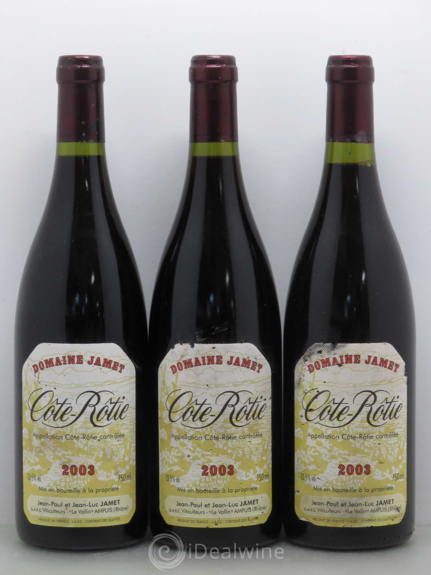 Côte-Rôtie Jamet (Domaine) 2003 - Lot de 3 bouteilles - 0