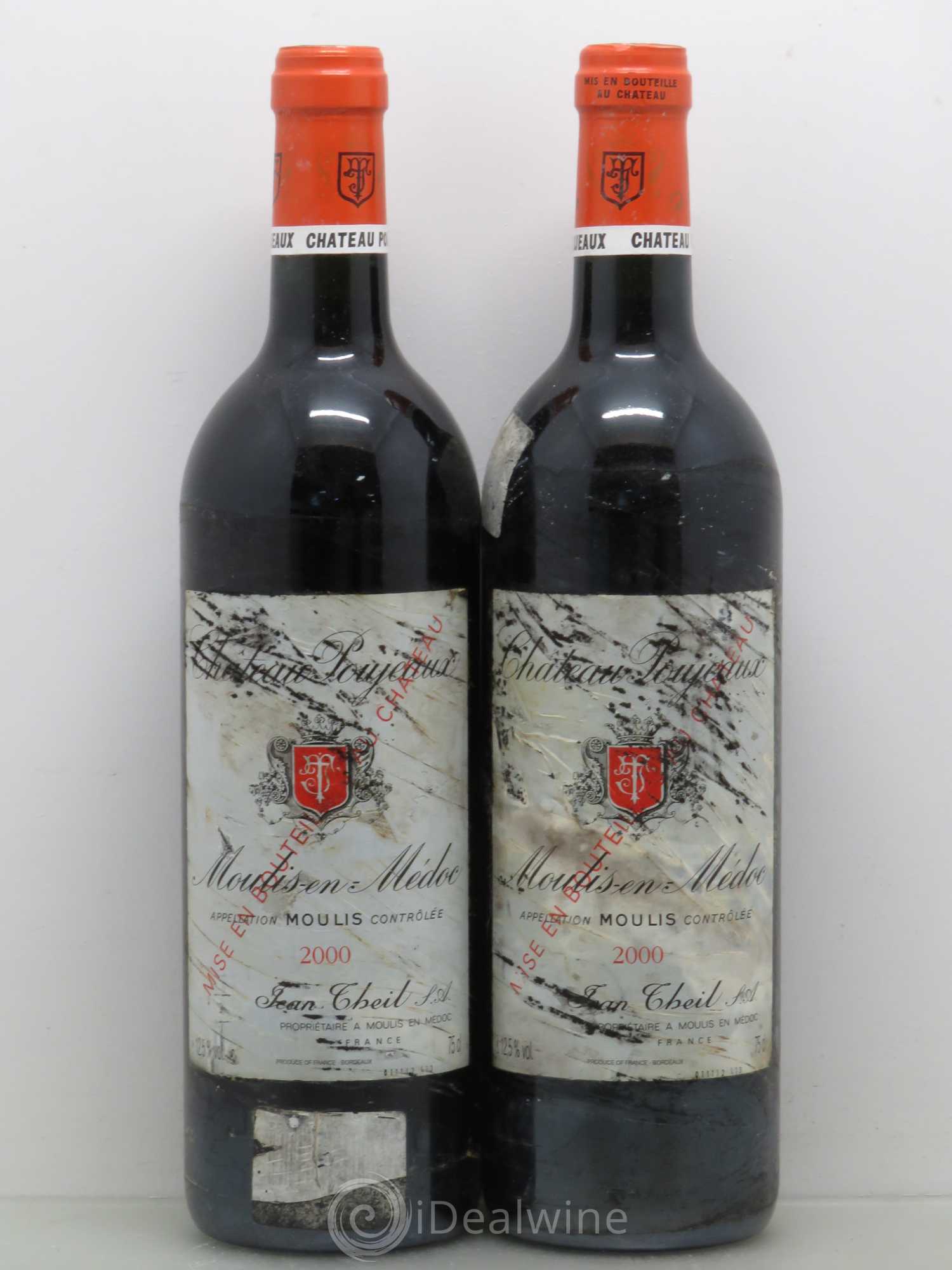 Château Poujeaux 2000 - Lot de 2 bouteilles - 0