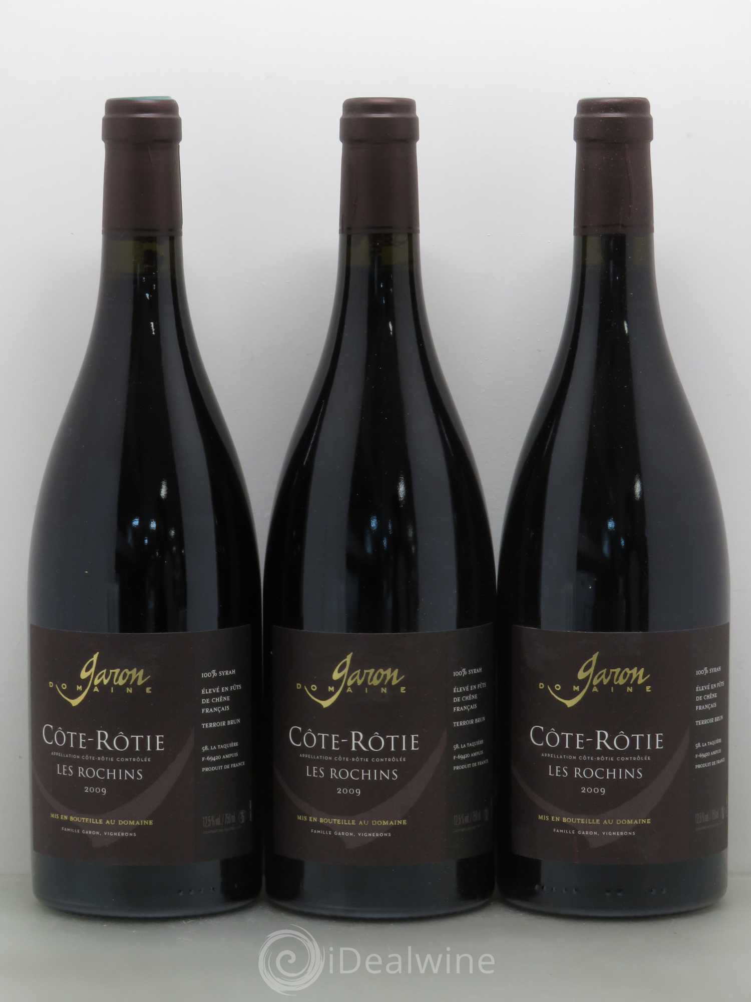 Côte-Rôtie Domaine Garon Les Rochins 2009 - Lot de 3 bouteilles - 0