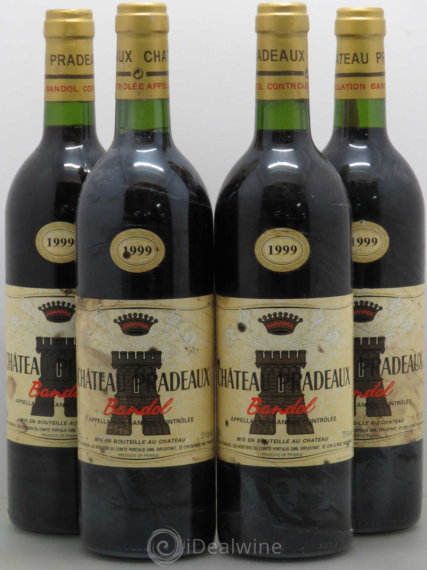 Bandol Château Pradeaux Famille Portalis 1999 - Lot de 4 bouteilles - 0