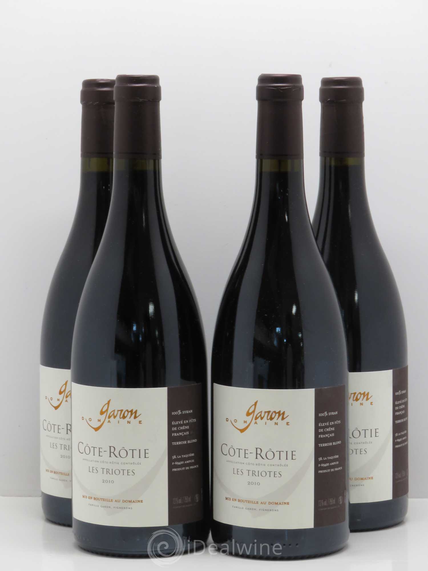Côte-Rôtie Domaine Garon Les Triotes 2010 - Posten von 4 Flaschen - 0
