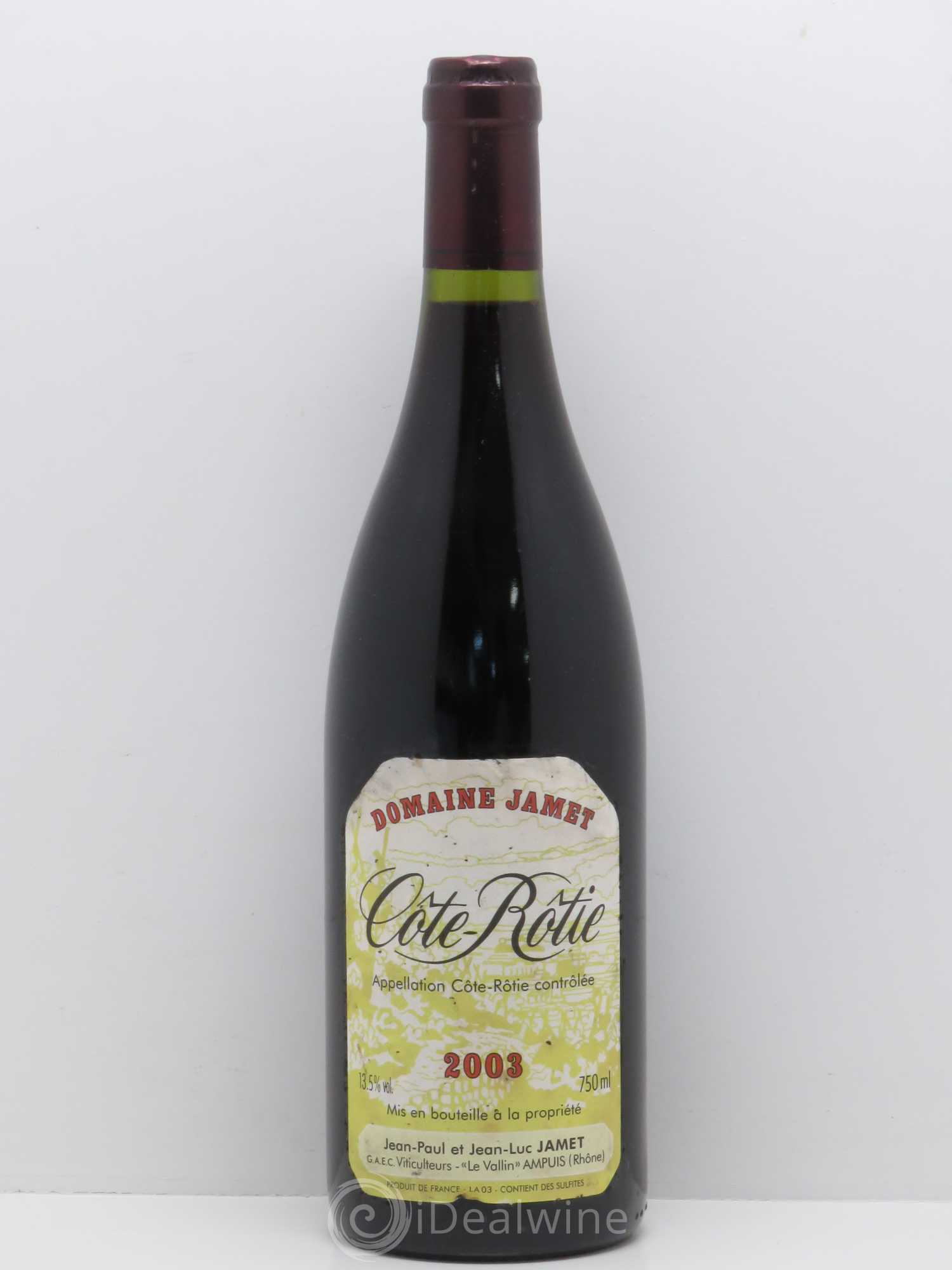 Côte-Rôtie Jamet (Domaine) 2003 - Lot de 1 bouteille - 0
