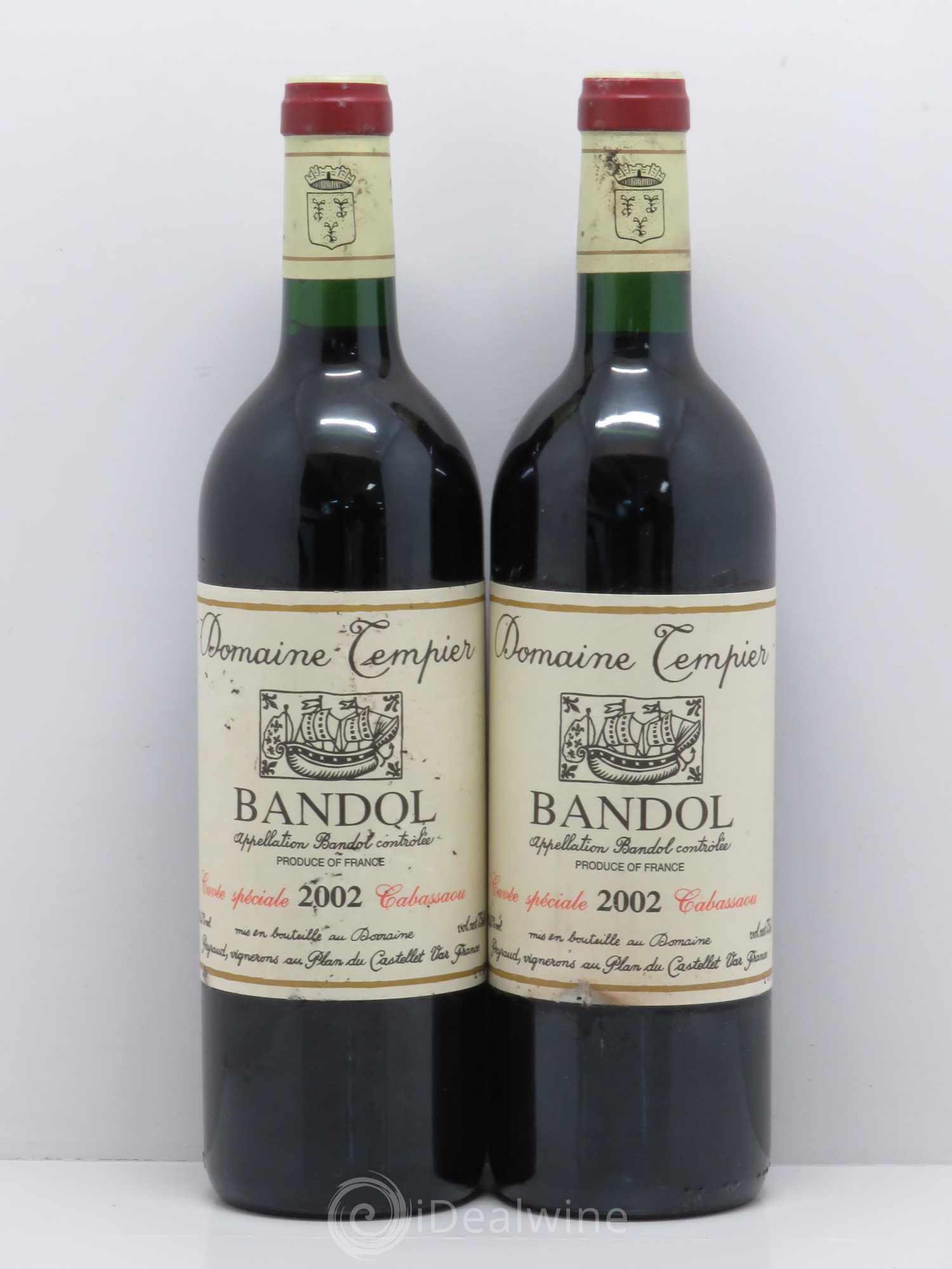 Bandol Domaine Tempier Cuvée Cabassaou Famille Peyraud 2002 - Lot de 2 bouteilles - 0