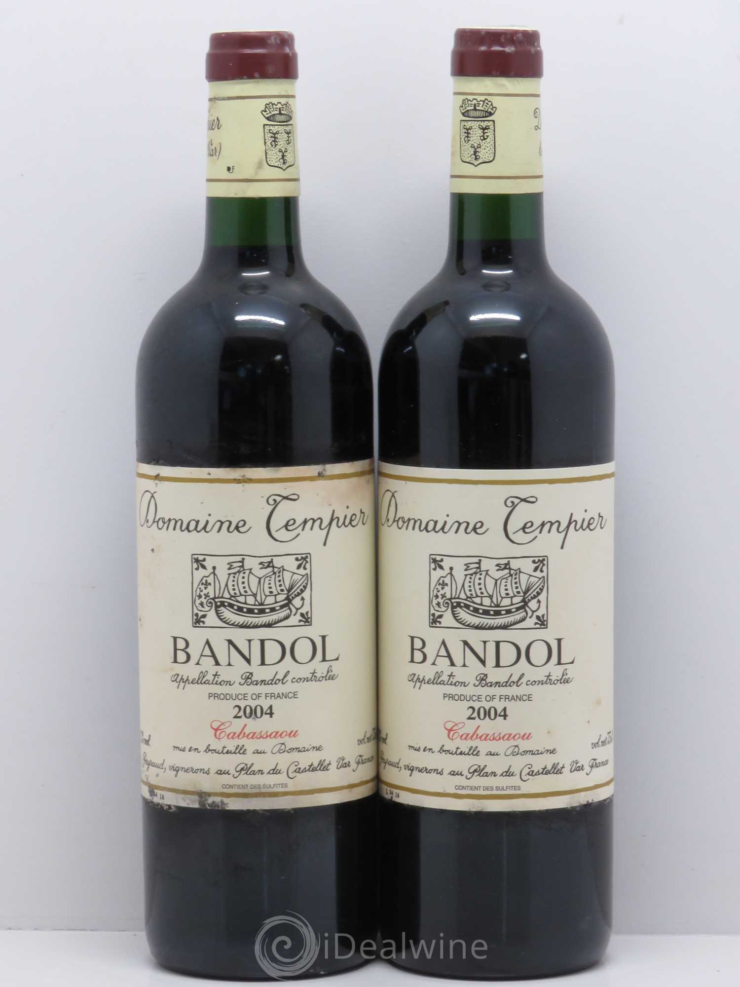 Bandol Domaine Tempier Cuvée Cabassaou Famille Peyraud 2004 - Lot de 2 bouteilles - 0