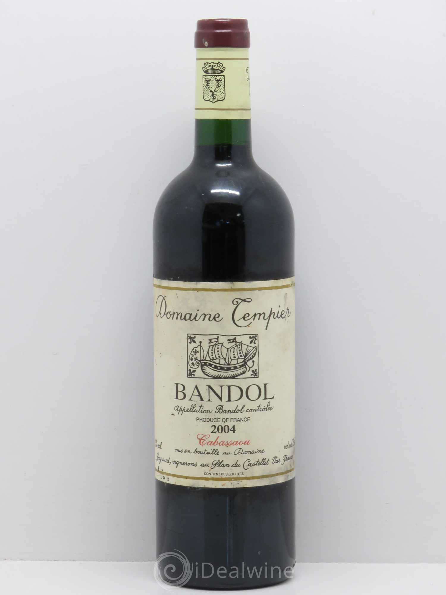 Bandol Domaine Tempier Cuvée Cabassaou Famille Peyraud 2004 - Lot de 1 bouteille - 0