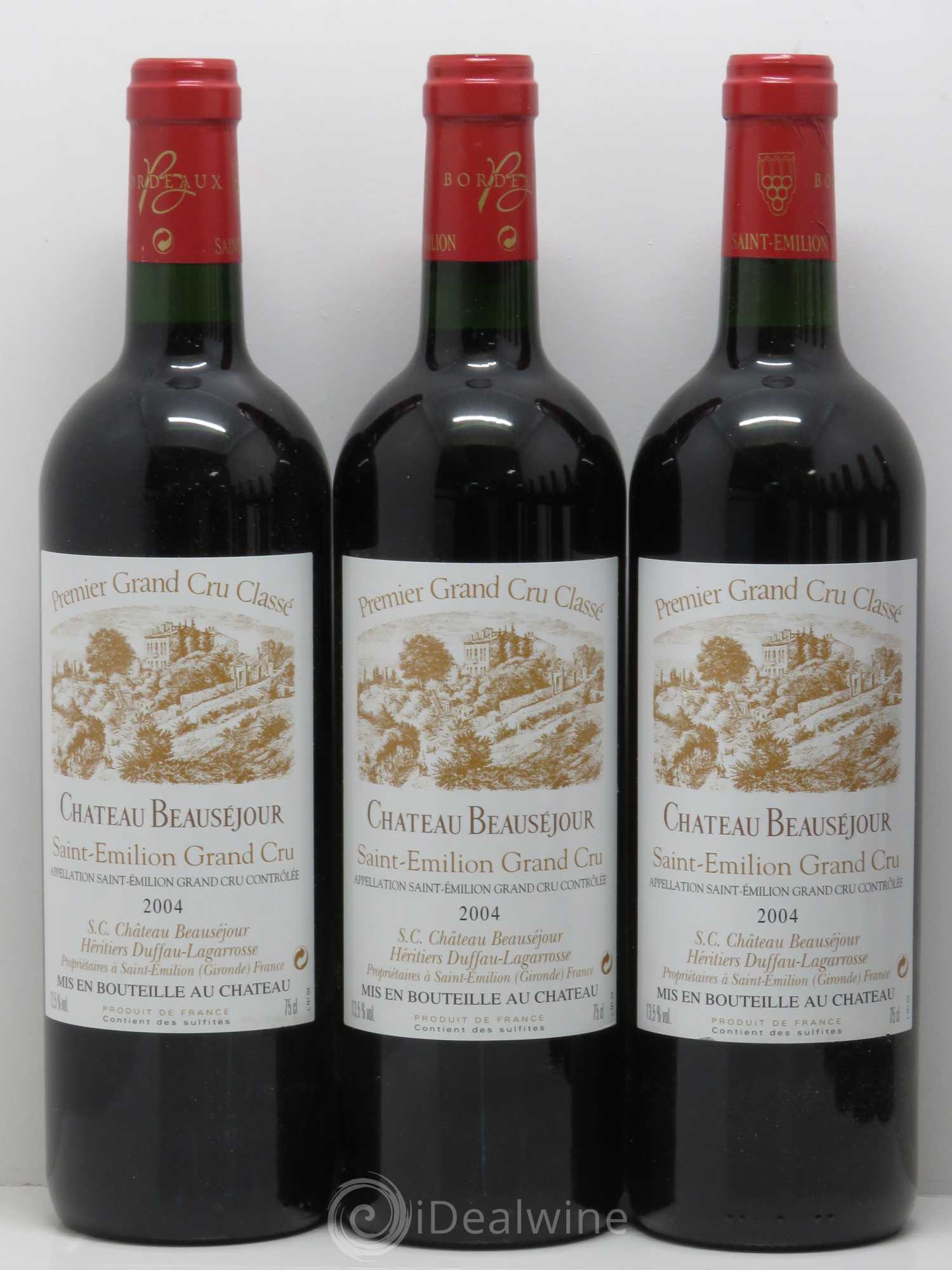 Château Beauséjour (Duffau-Lagarrosse) 1er Grand Cru Classé B 2004 - Lot de 12 bouteilles - 2