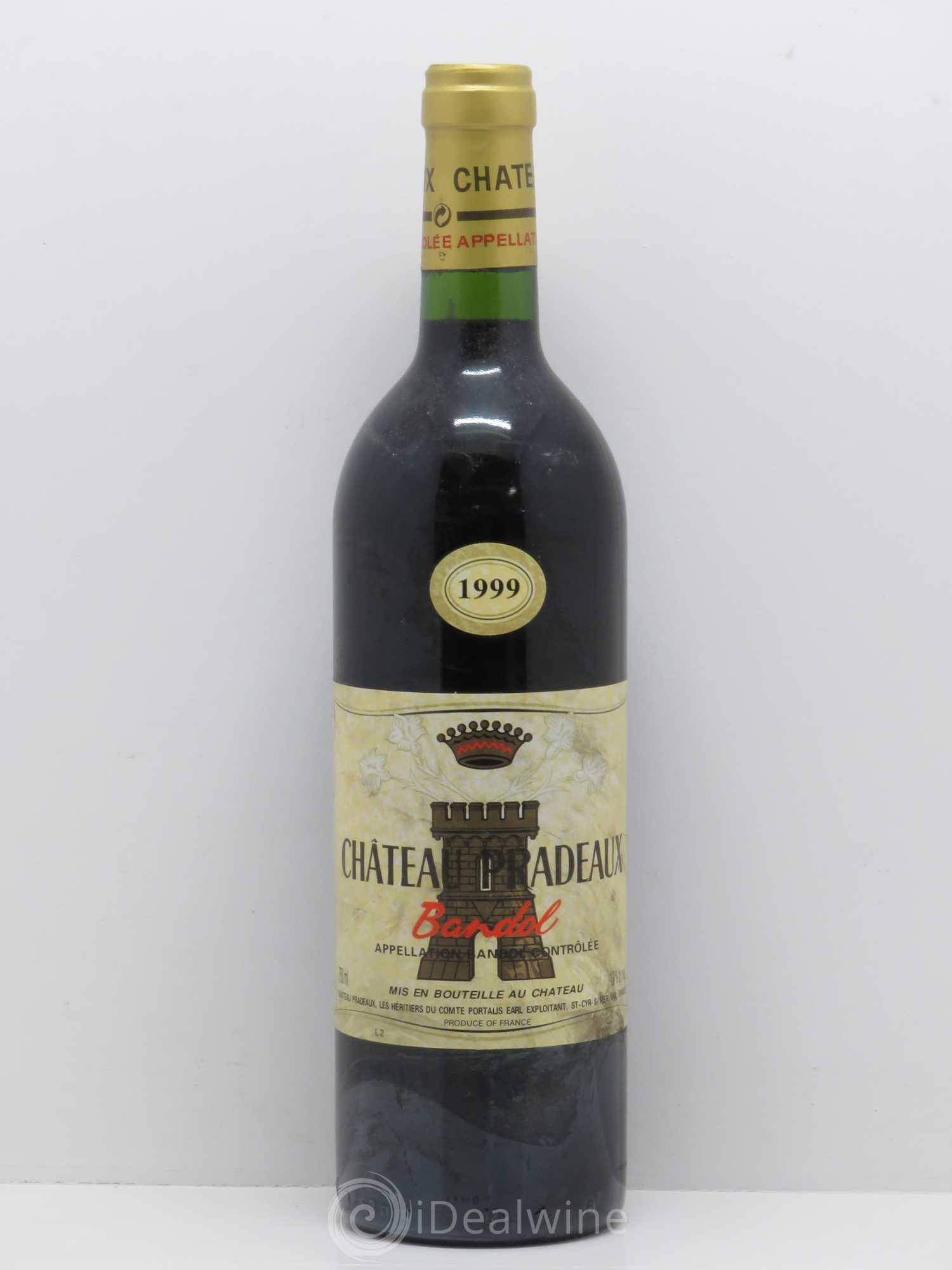 Bandol Château Pradeaux Famille Portalis 1999 - Lot de 1 bouteille - 0