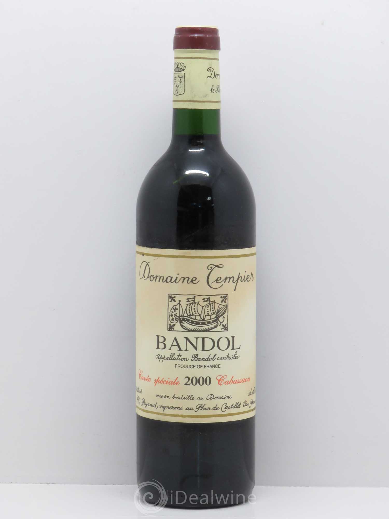 Bandol Domaine Tempier Cuvée Cabassaou Famille Peyraud 2000 - Lot de 1 bouteille - 0
