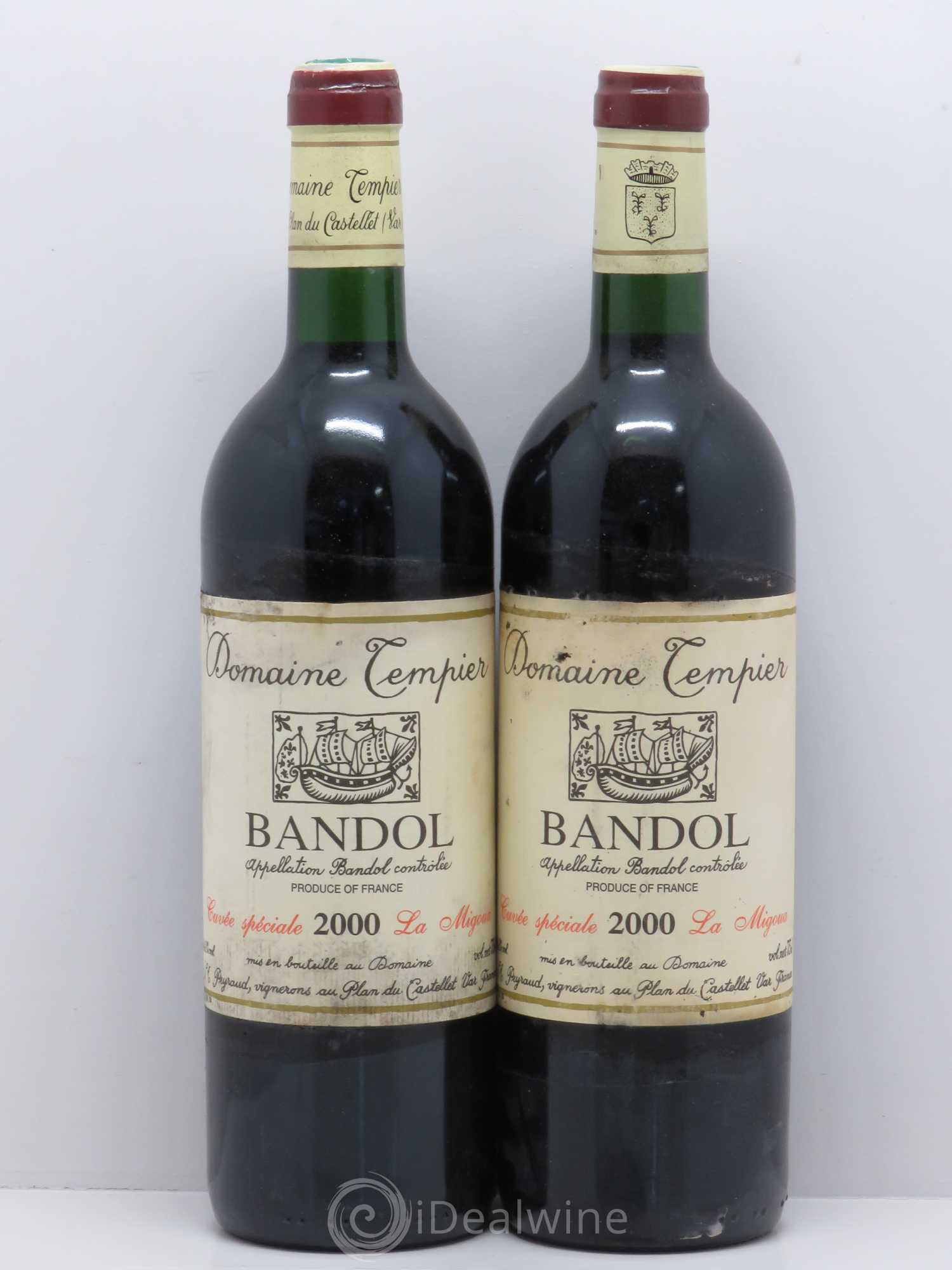 Bandol Domaine Tempier Cuvée La Migoua Famille Peyraud 2000 - Lot de 2 bouteilles - 0