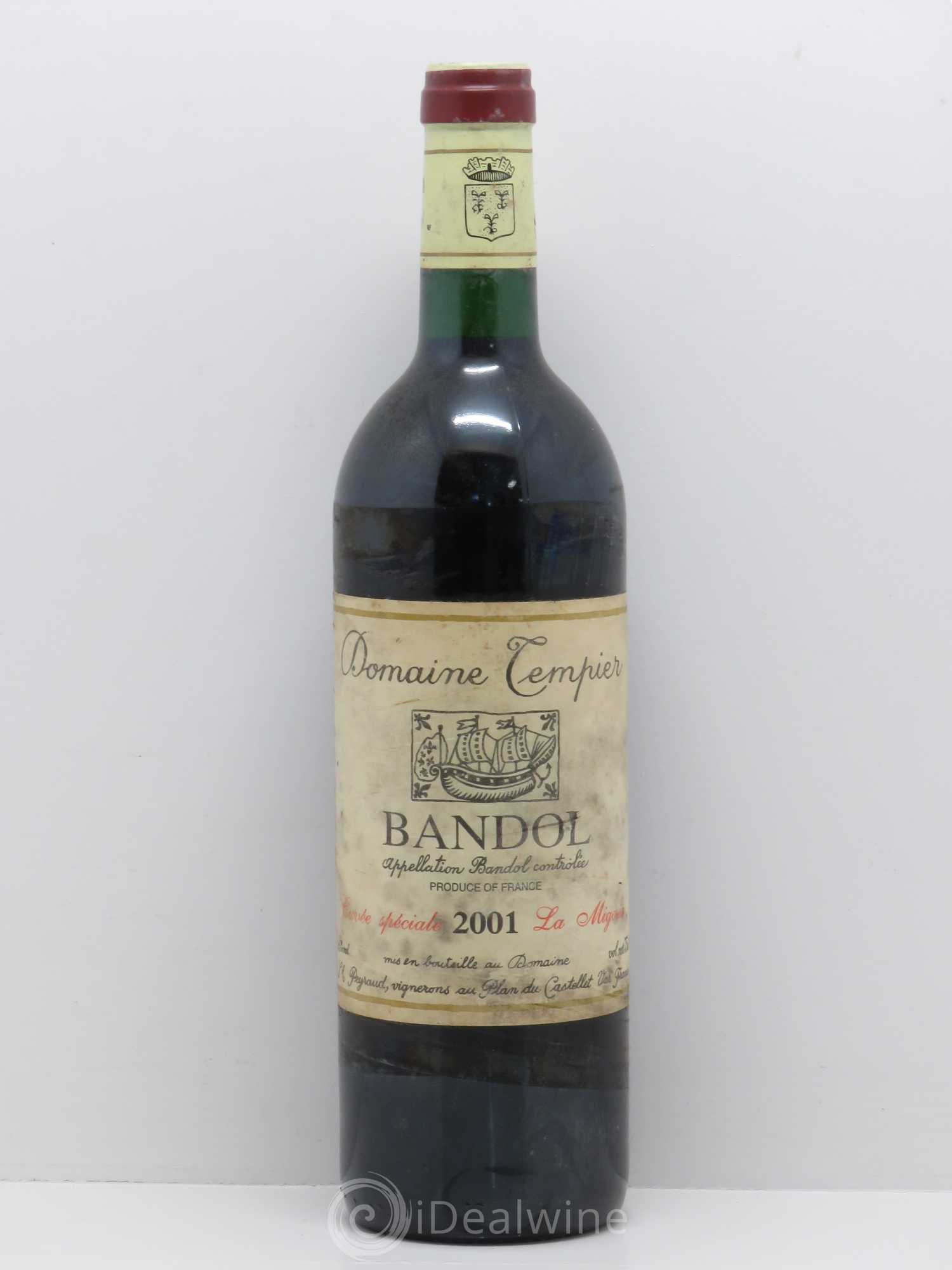 Bandol Domaine Tempier Cuvée La Migoua Famille Peyraud 2001 - Lot de 1 bouteille - 0