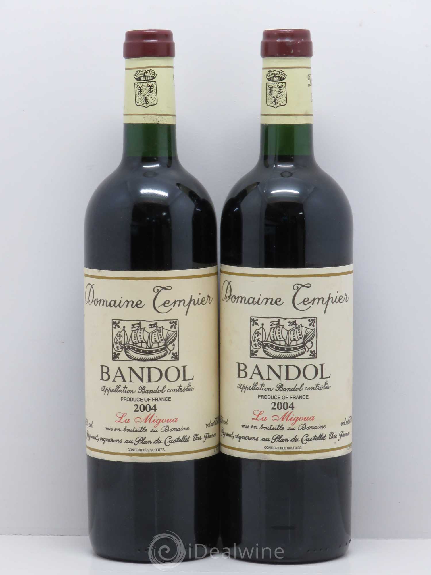 Bandol Domaine Tempier Cuvée La Migoua Famille Peyraud 2004 - Lot de 2 bouteilles - 0