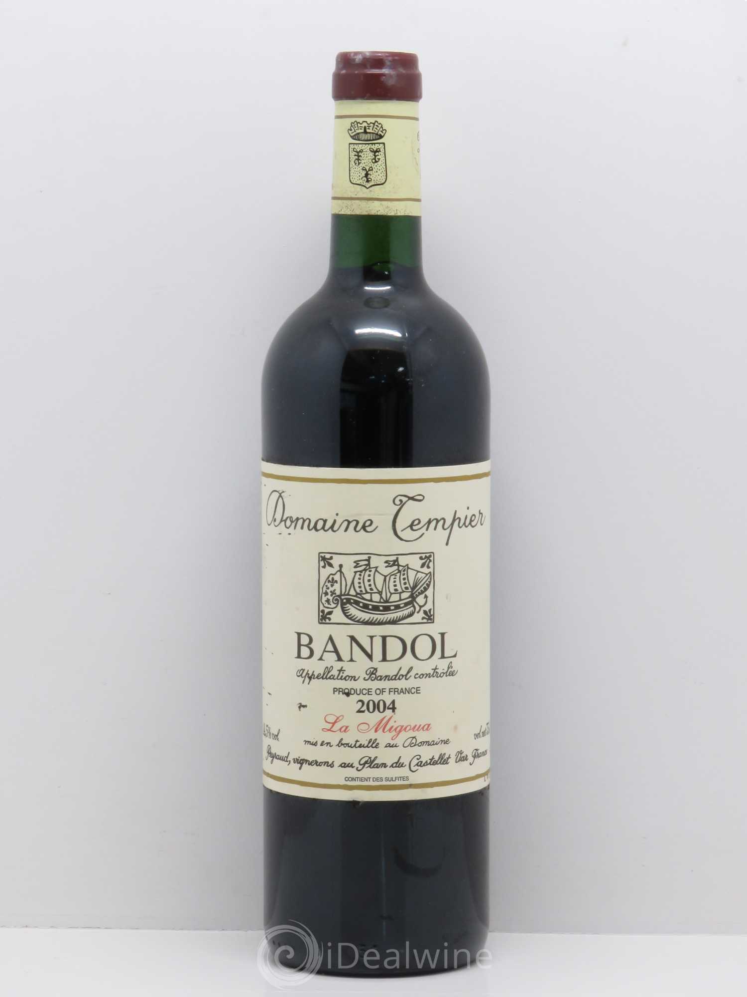 Bandol Domaine Tempier Cuvée La Migoua Famille Peyraud 2004 - Lot de 1 bouteille - 0