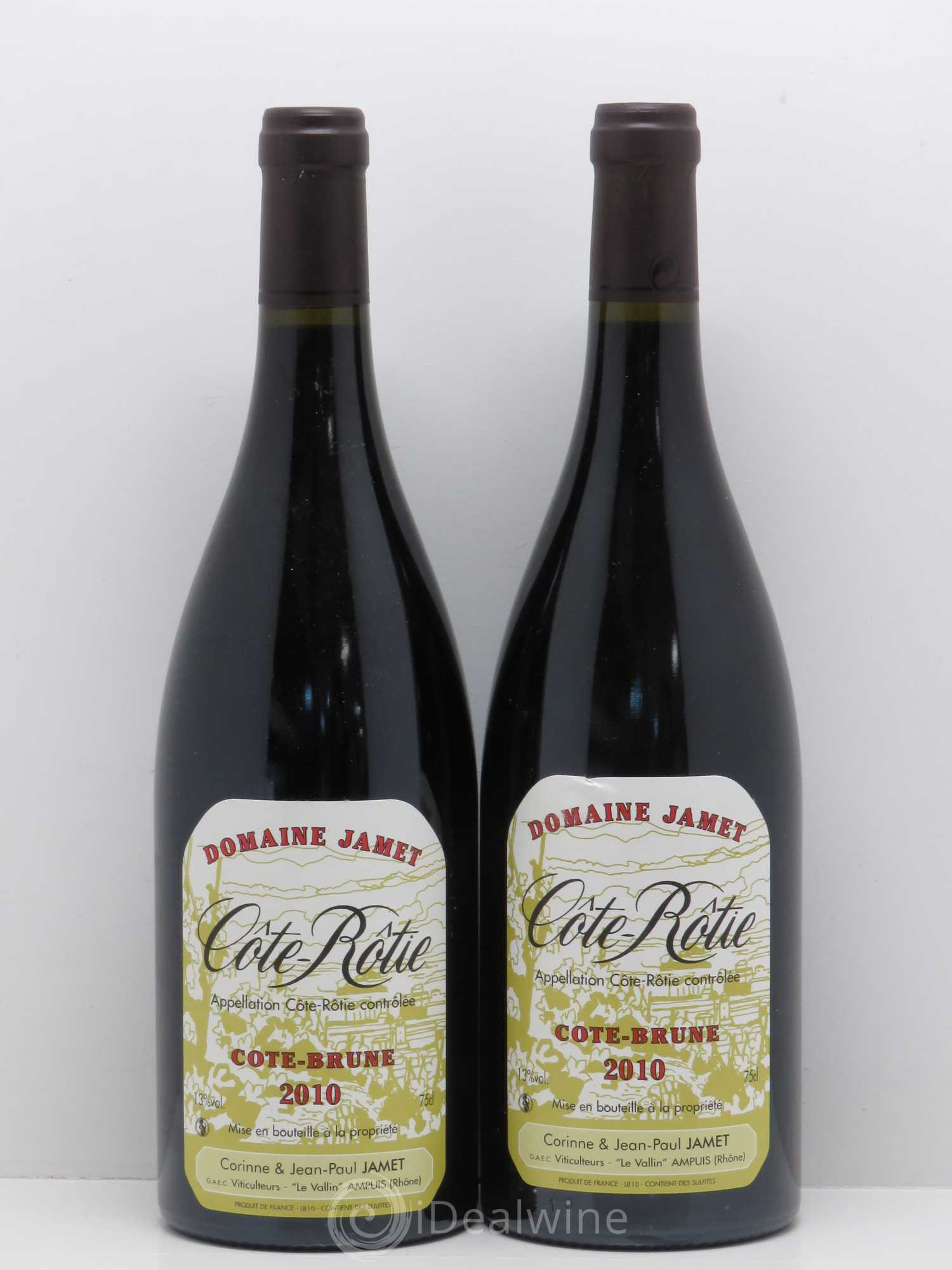 Côte-Rôtie Côte Brune Jamet (Domaine) 2010 - Lot de 2 bouteilles - 0