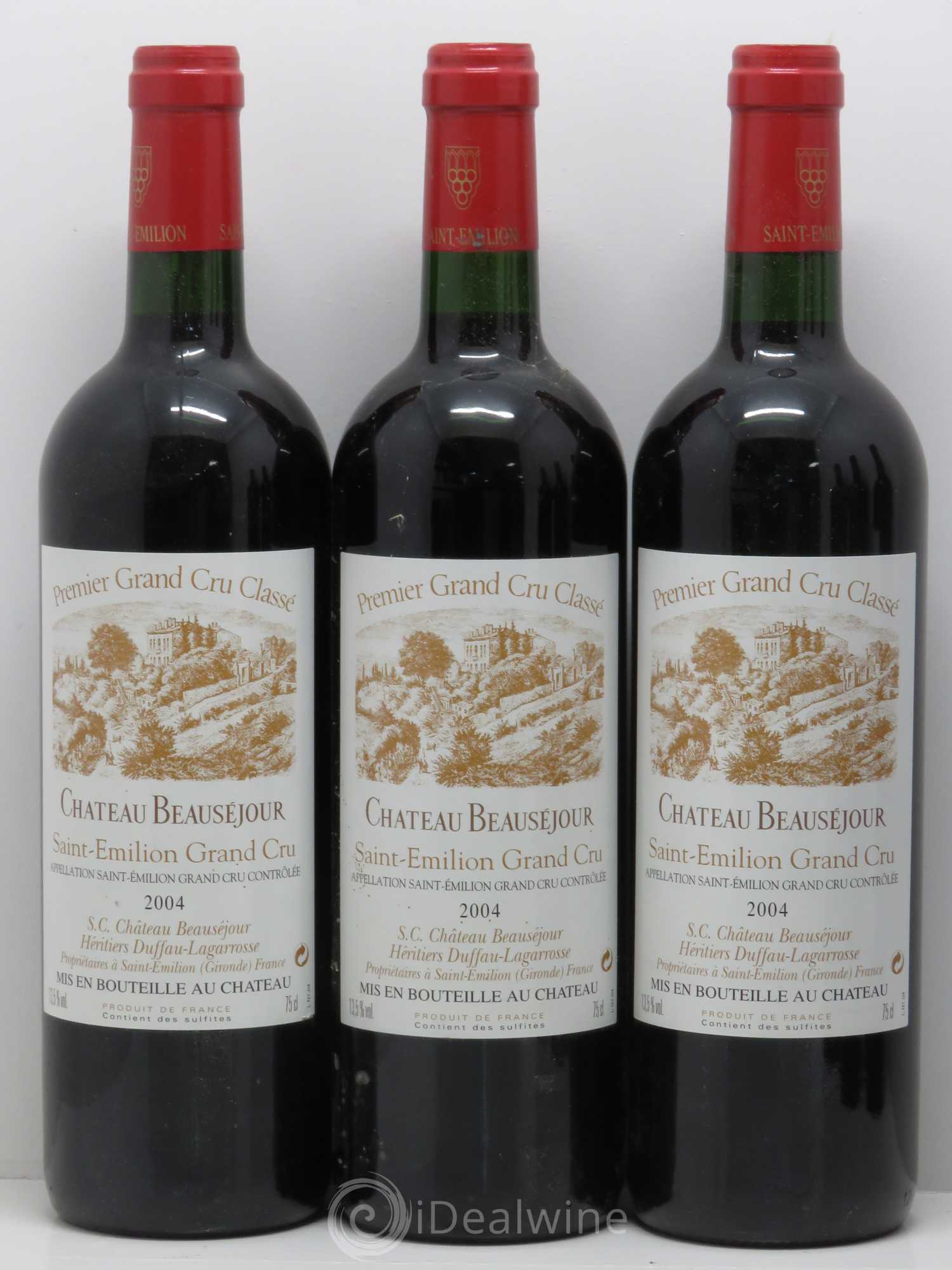 Château Beauséjour (Duffau-Lagarrosse) 1er Grand Cru Classé B 2004 - Lot de 6 bouteilles - 1