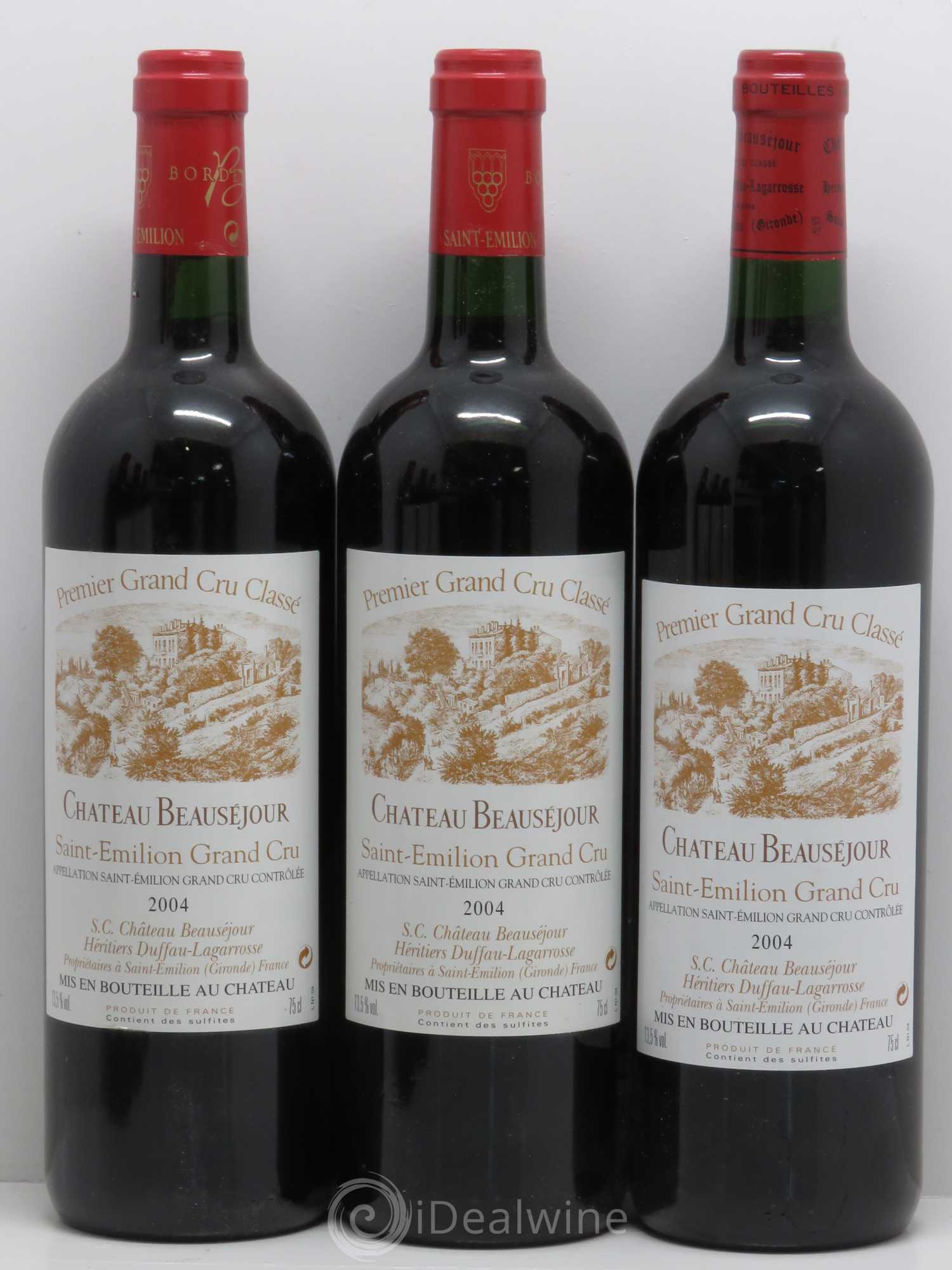Château Beauséjour (Duffau-Lagarrosse) 1er Grand Cru Classé B 2004 - Lot de 6 bouteilles - 2