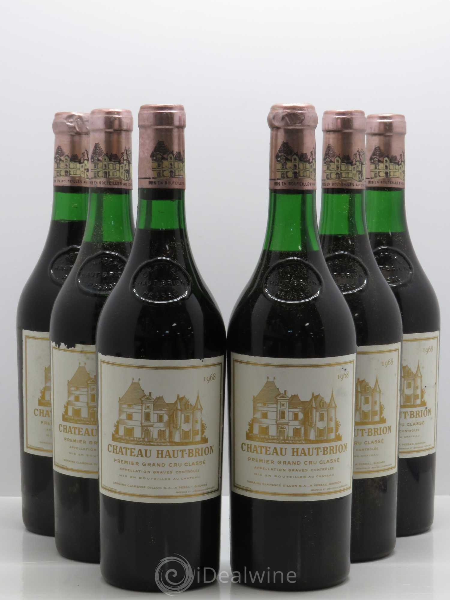 Château Haut Brion 1er Grand Cru Classé 1968 - Lot de 6 bouteilles - 0