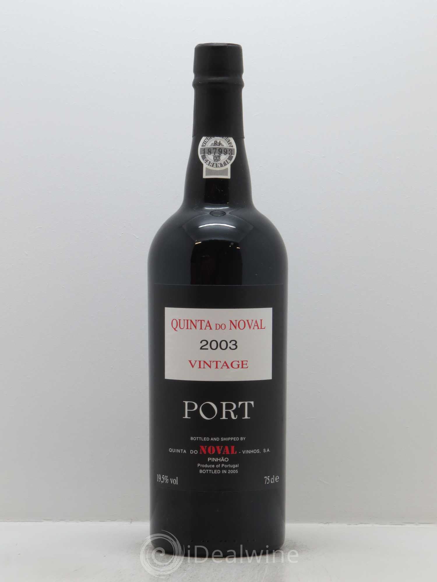 Porto Quinta Do Noval Vintage 2003 - Lot de 1 bouteille - 0