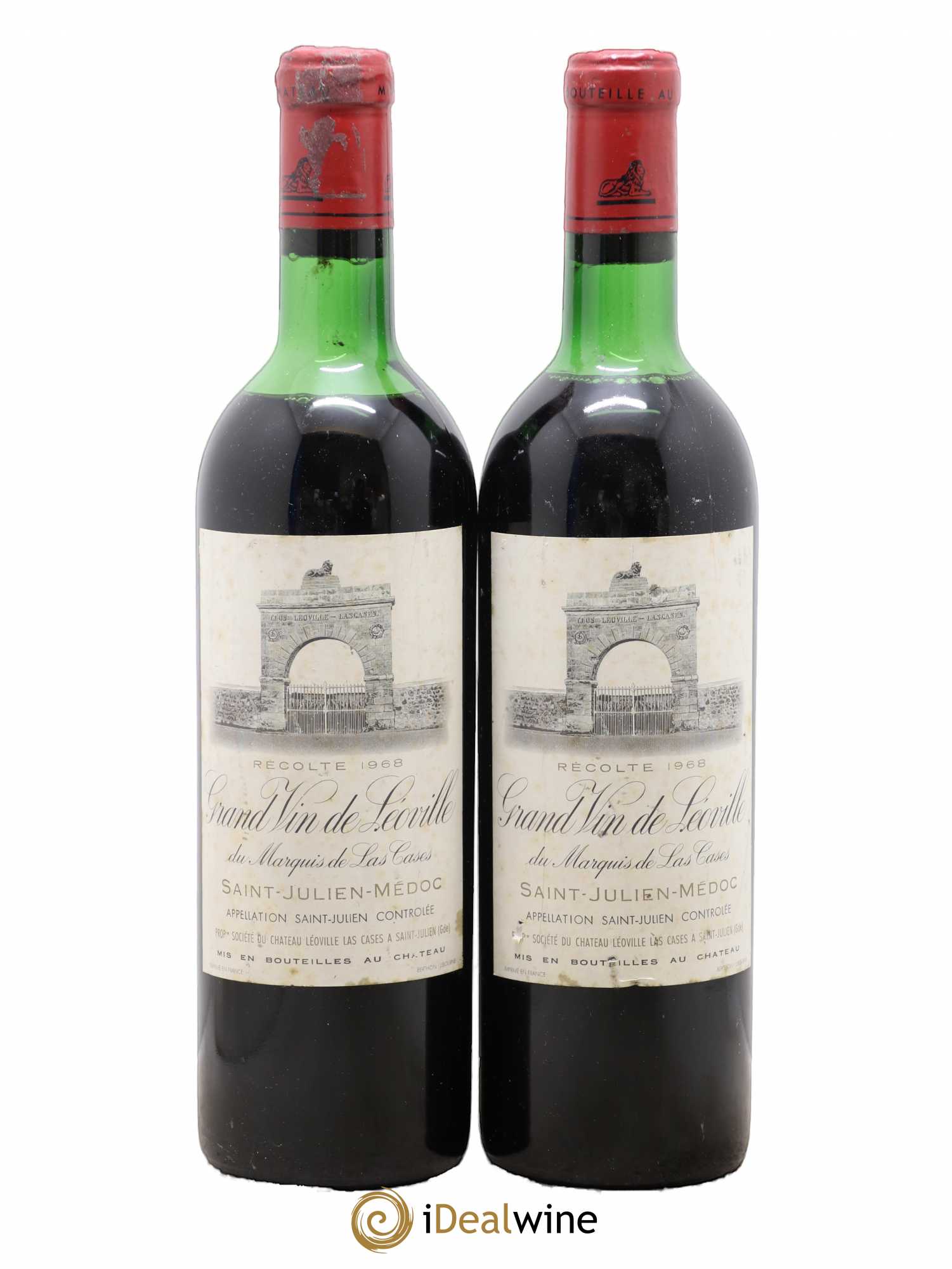 Château Léoville Las Cases 2ème Grand Cru Classé 1968 - Lot de 2 bouteilles - 0